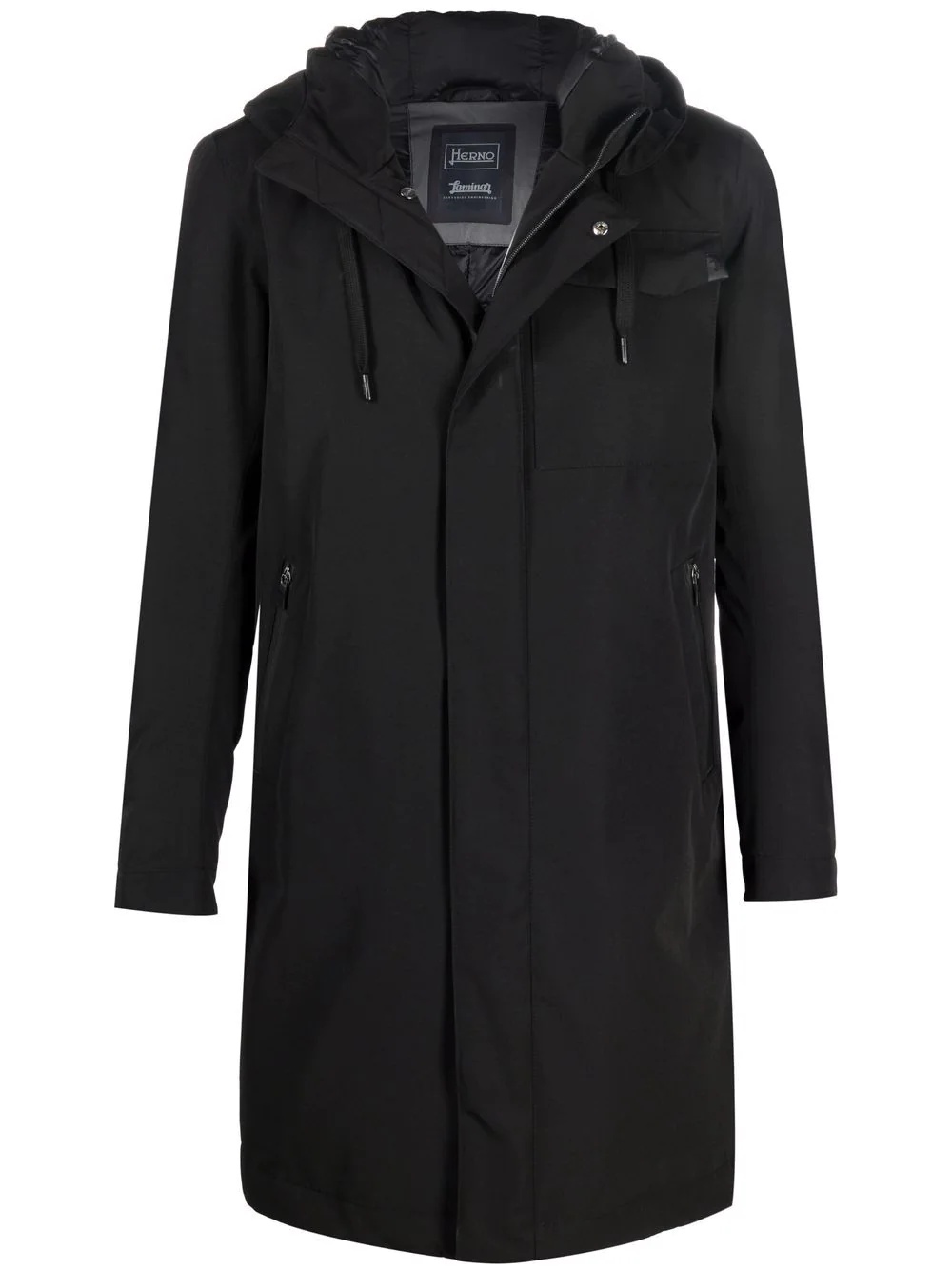 padded hooded parka coat - 1