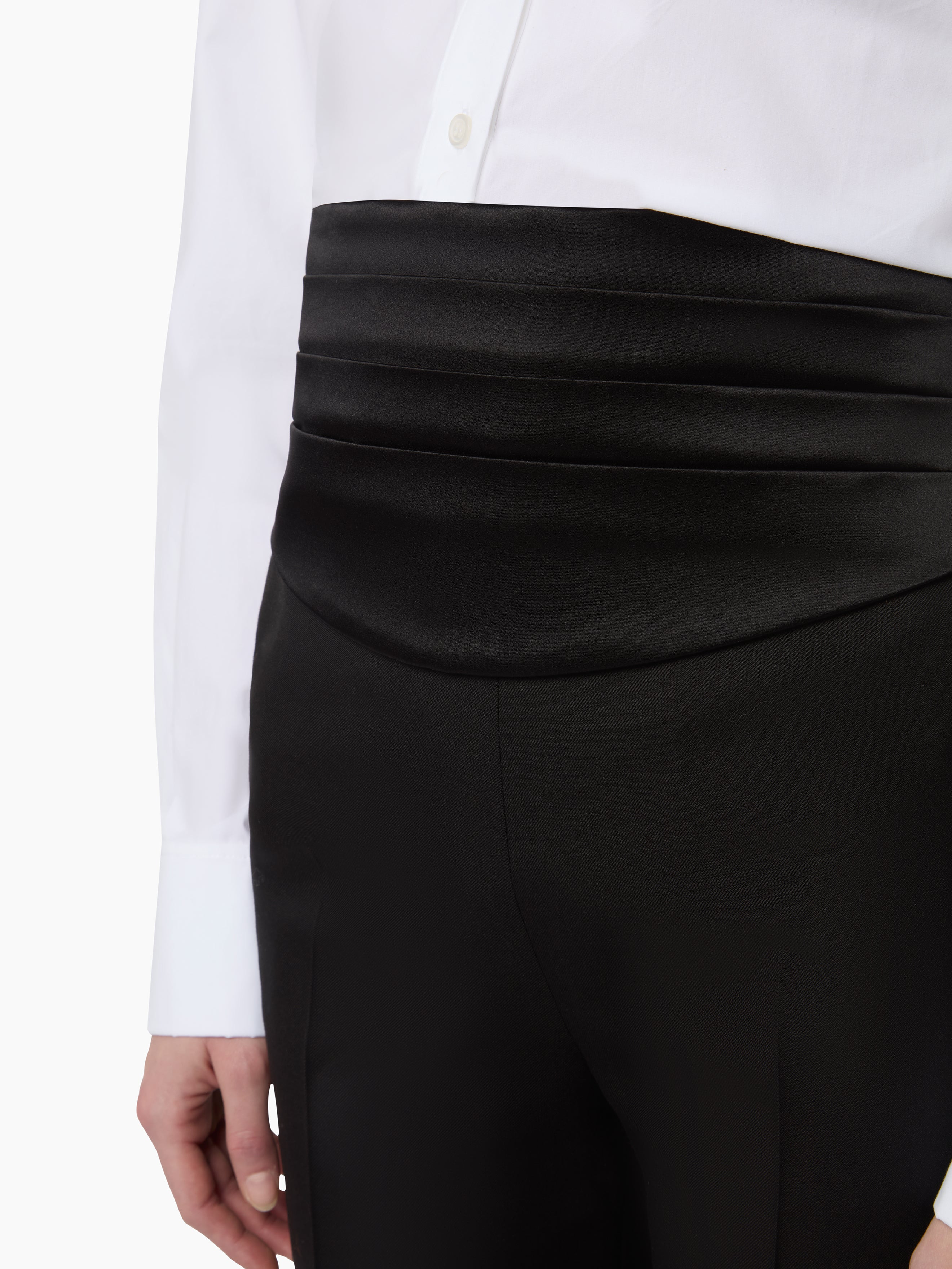 Black Satin Tuxedo Belt - 3