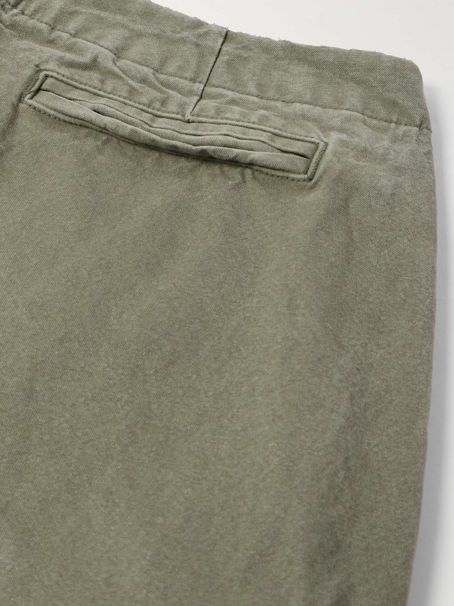 Tapered Cotton-Canvas Drawstring Cargo Trousers - 5