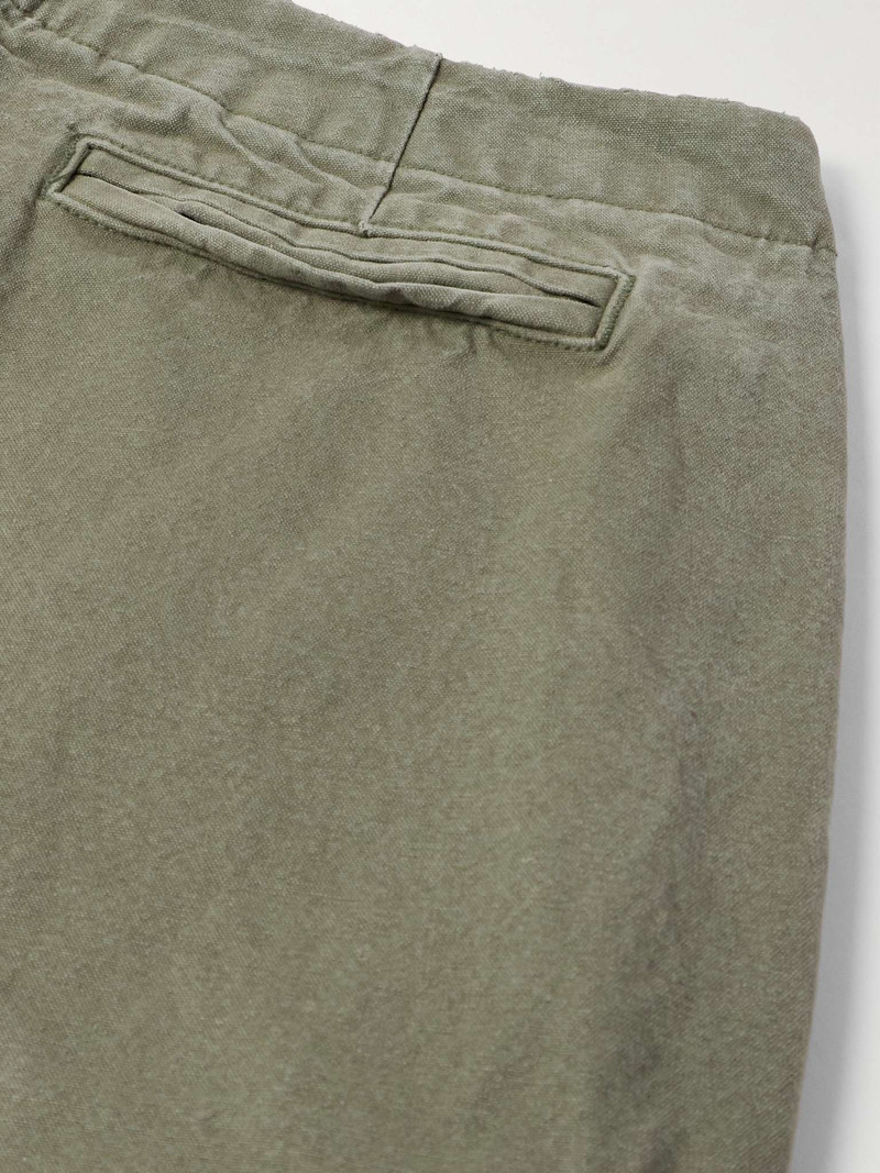 Tapered Cotton-Canvas Drawstring Cargo Trousers 5