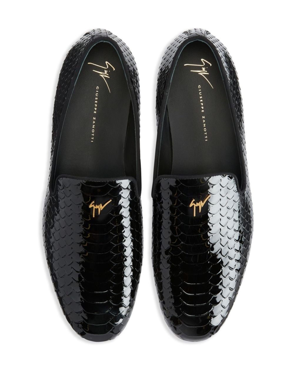 Lewis Pit 15mm snakeskin-effect loafers - 4