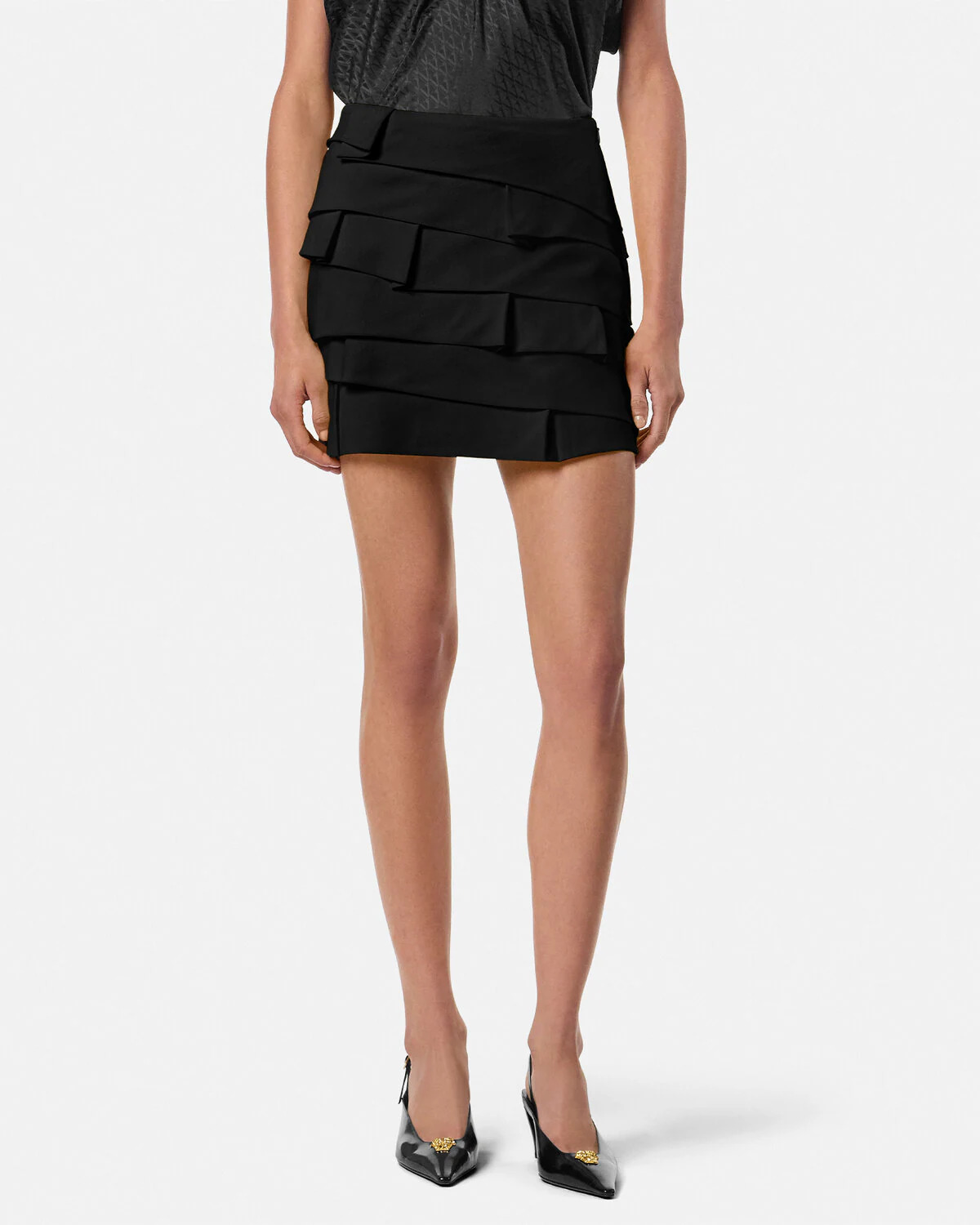Envers-Satin Fitted Mini Skirt - 4