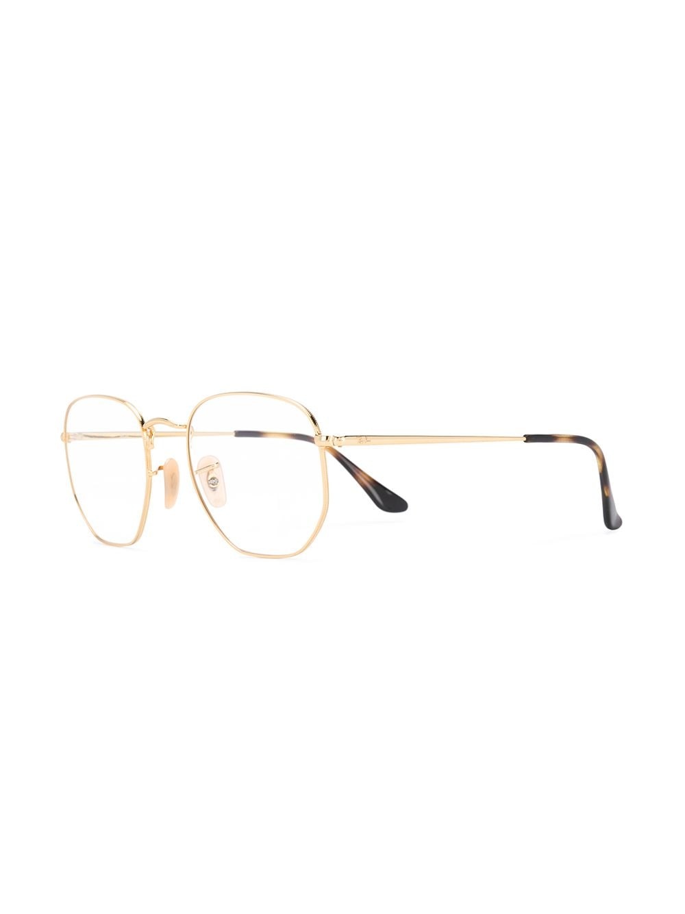 matte-finish hexagonal frame glasses - 2