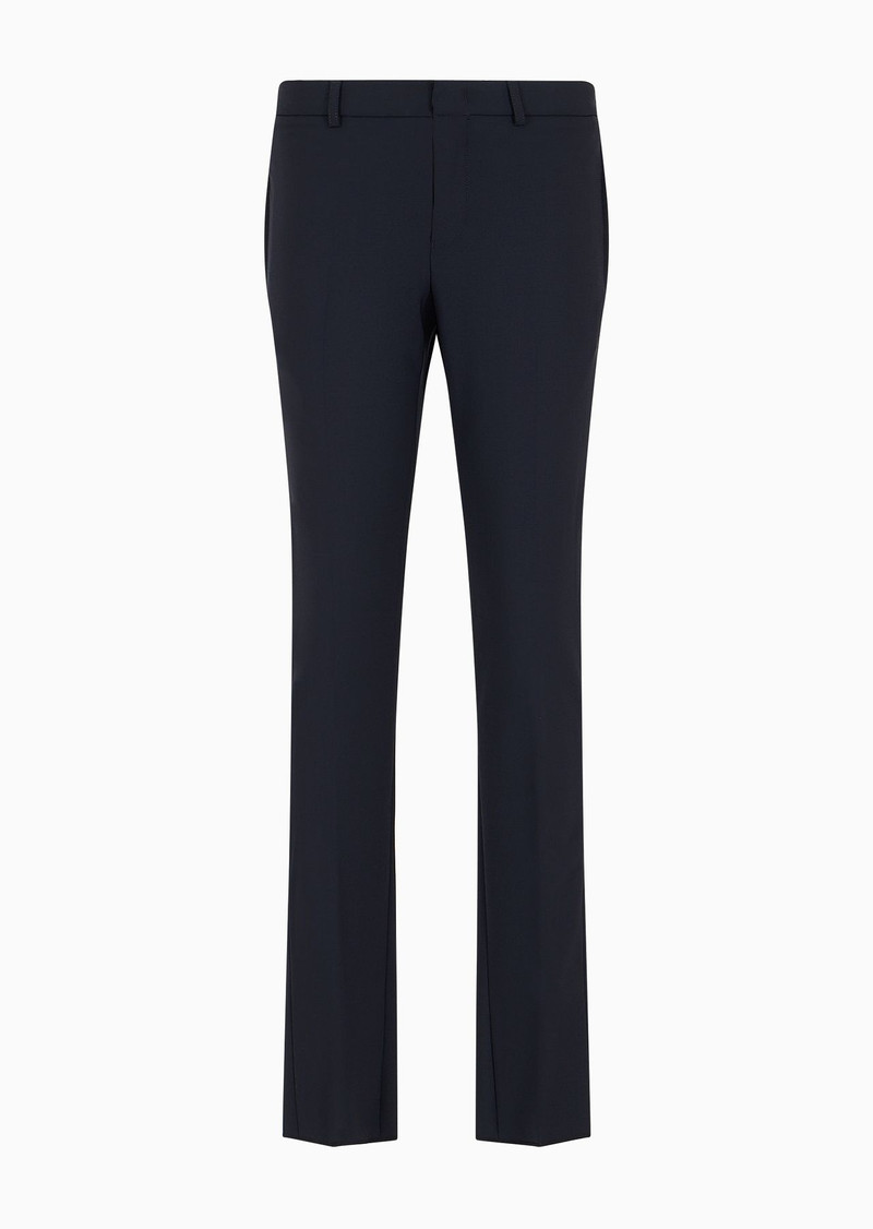 Trousers in two-way stretch virgin wool 1