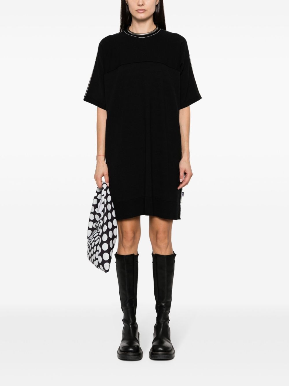 logo-tag short-sleeve dress - 2