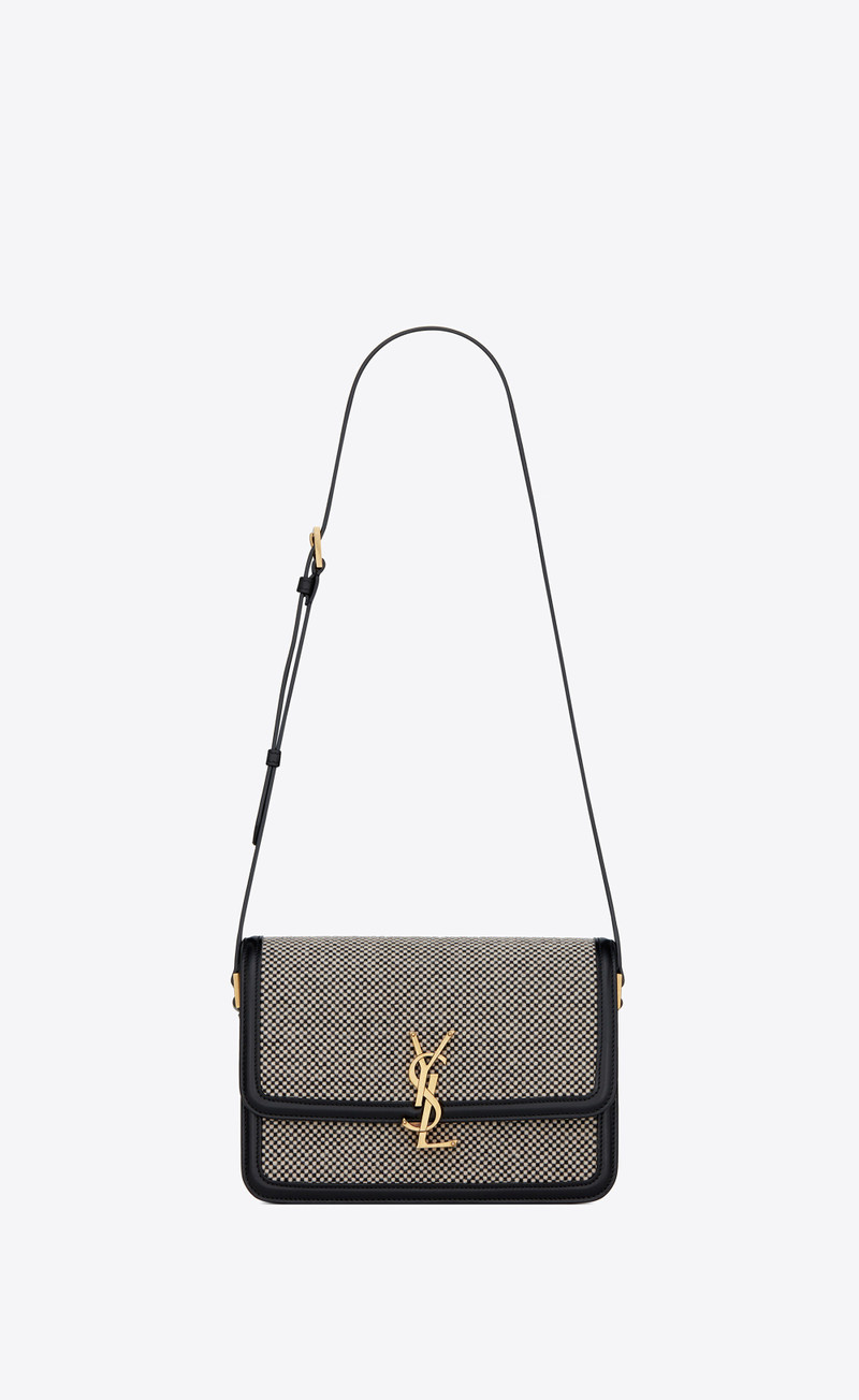 solferino 중간 satchel 에 braided tweed 1