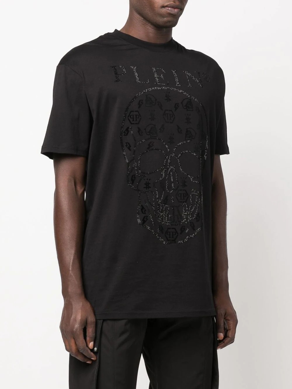 embellished logo-print detail T-shirt - 3