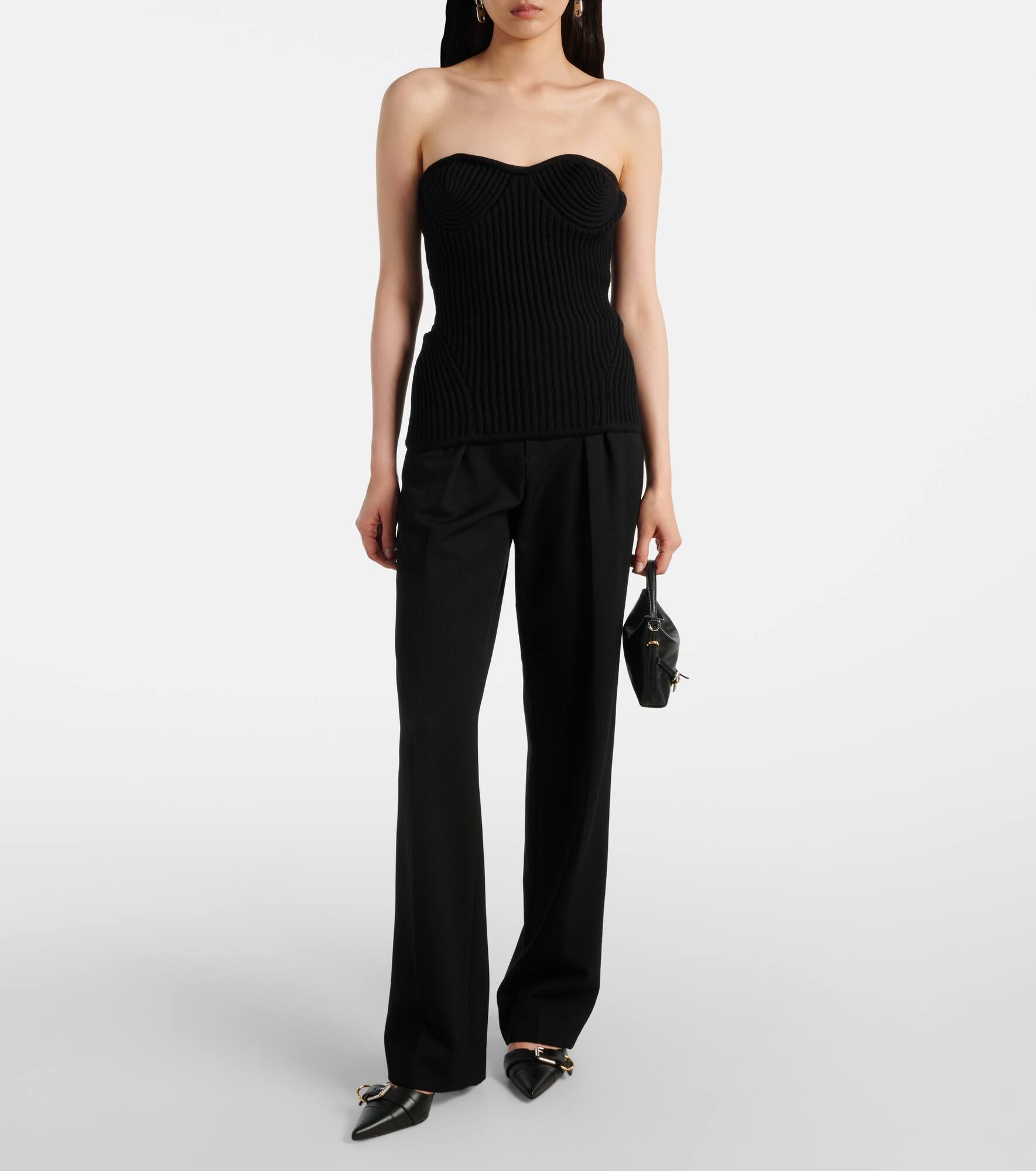 Ribbed-knit wool-blend corset - 2