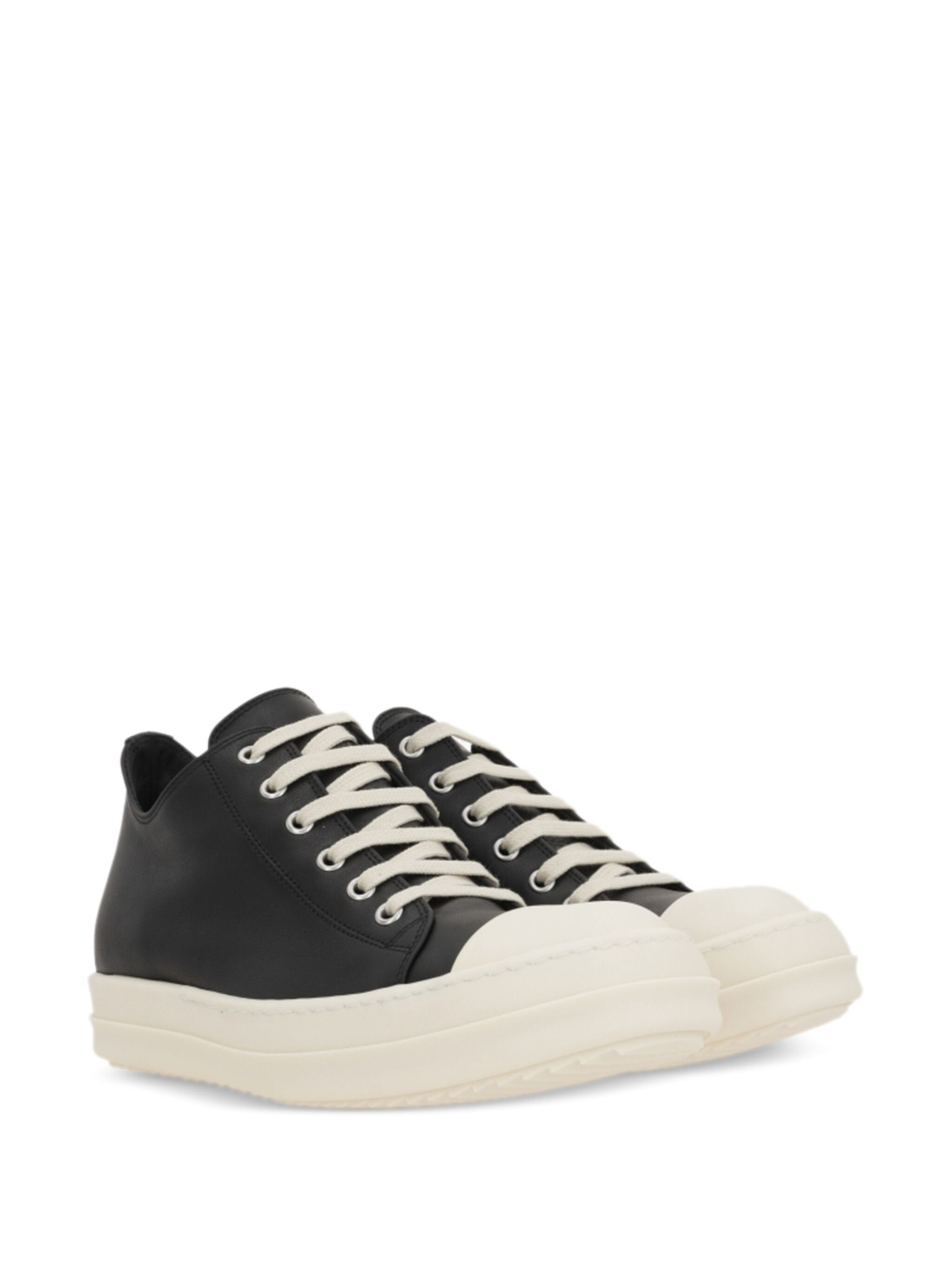 Rick Owens Leather Sneakers - 3