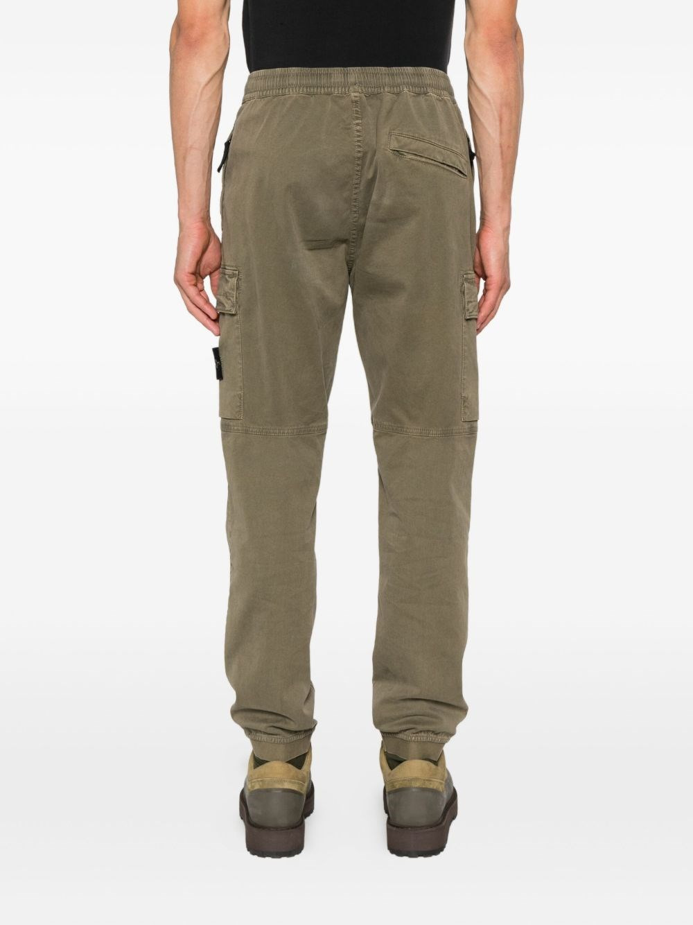Logo cotton cargo trousers - 4