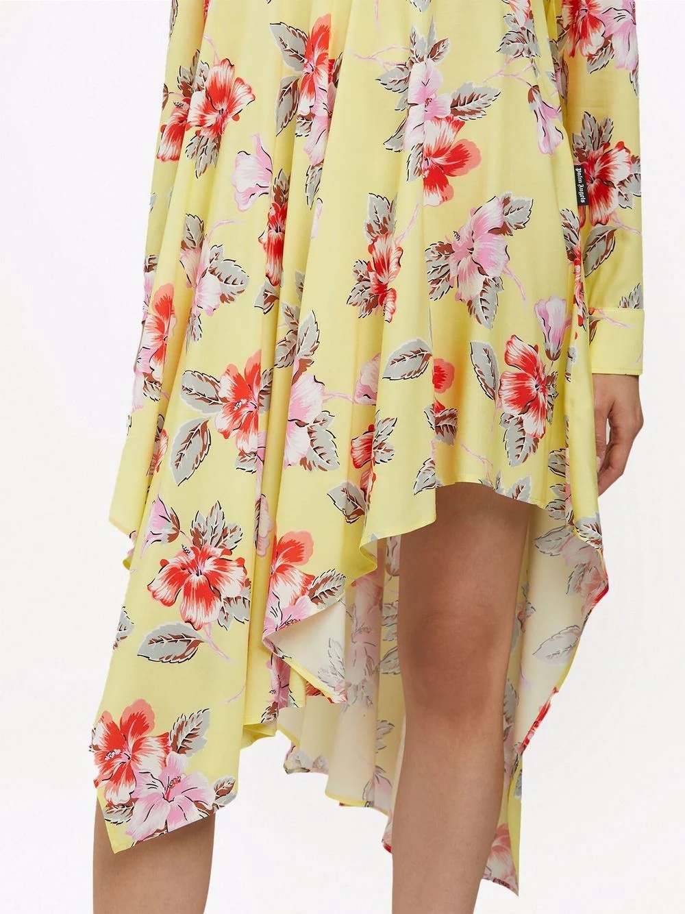 hibiscus floral-print shirtdress - 5