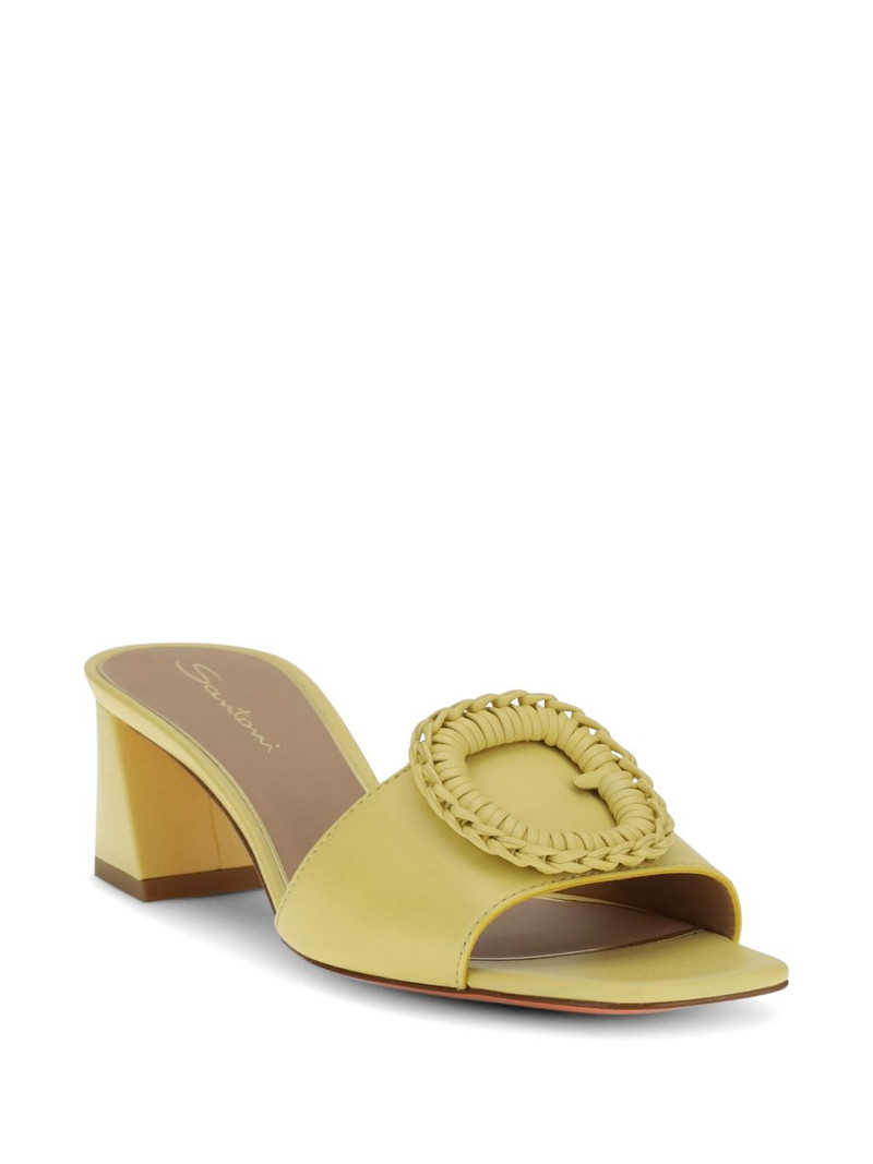 Santoni square-toe heeled sandals outlook