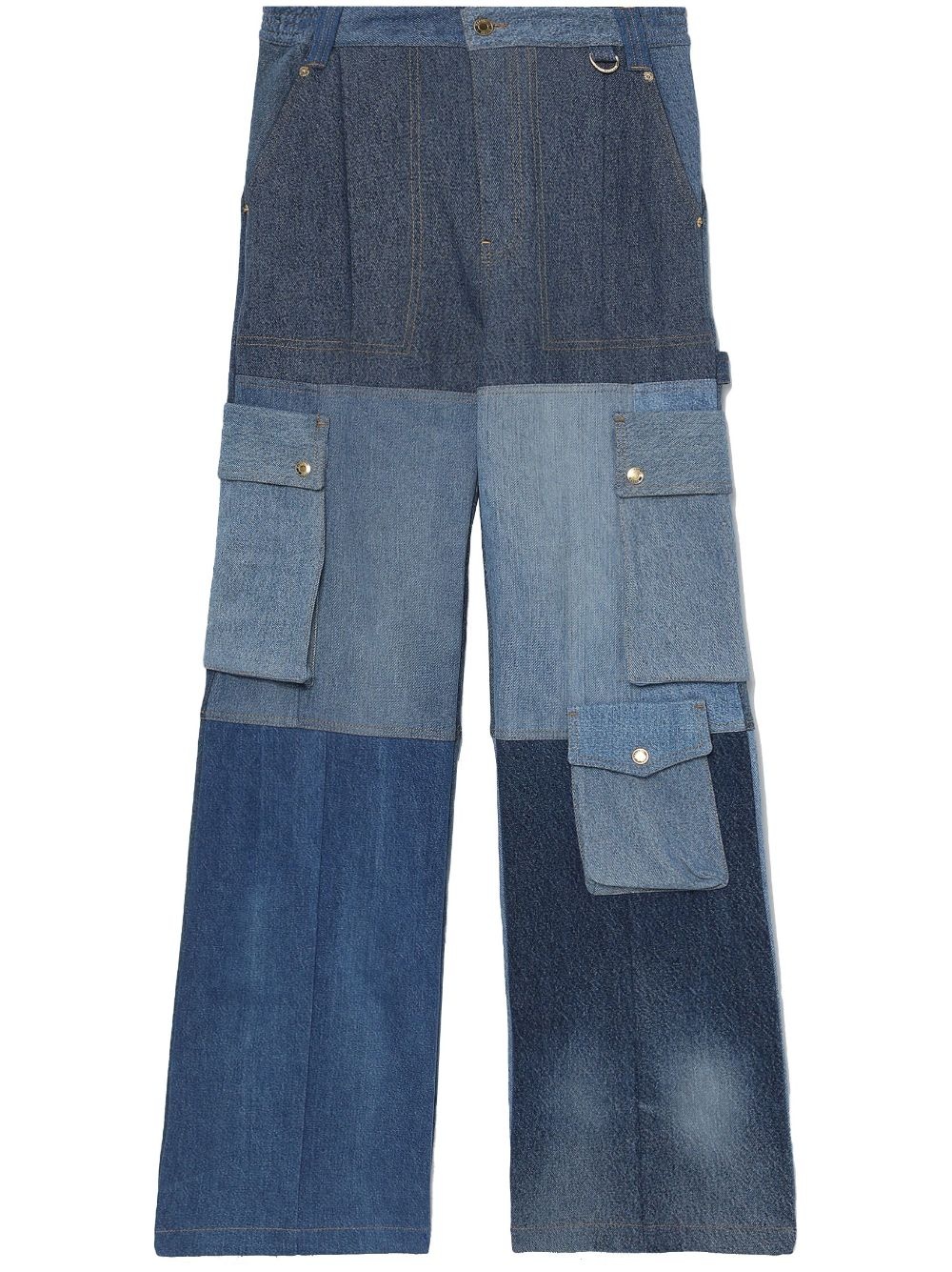 high-rise panelled jeans - 1