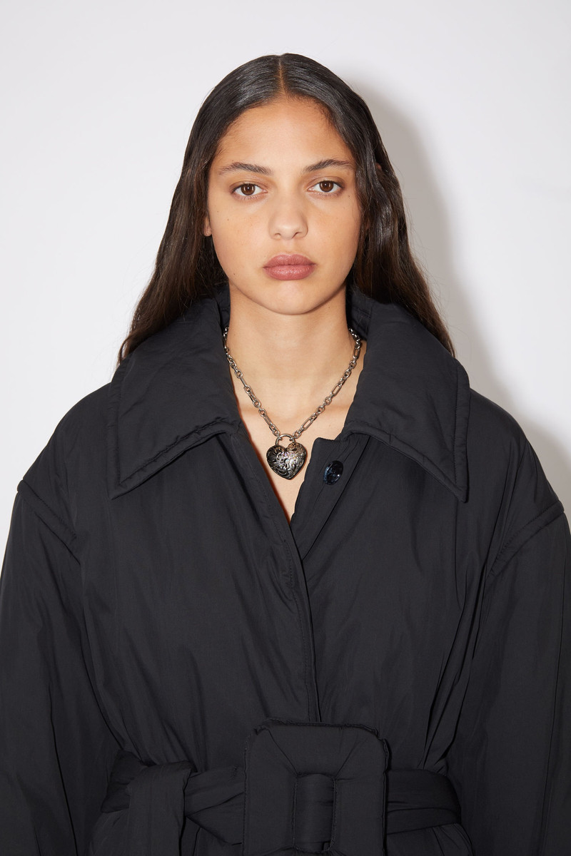 Belted padded coat - Black 6