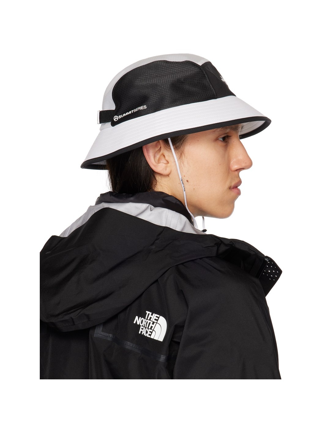 White & Black TNF Run Bucket Hat - 3