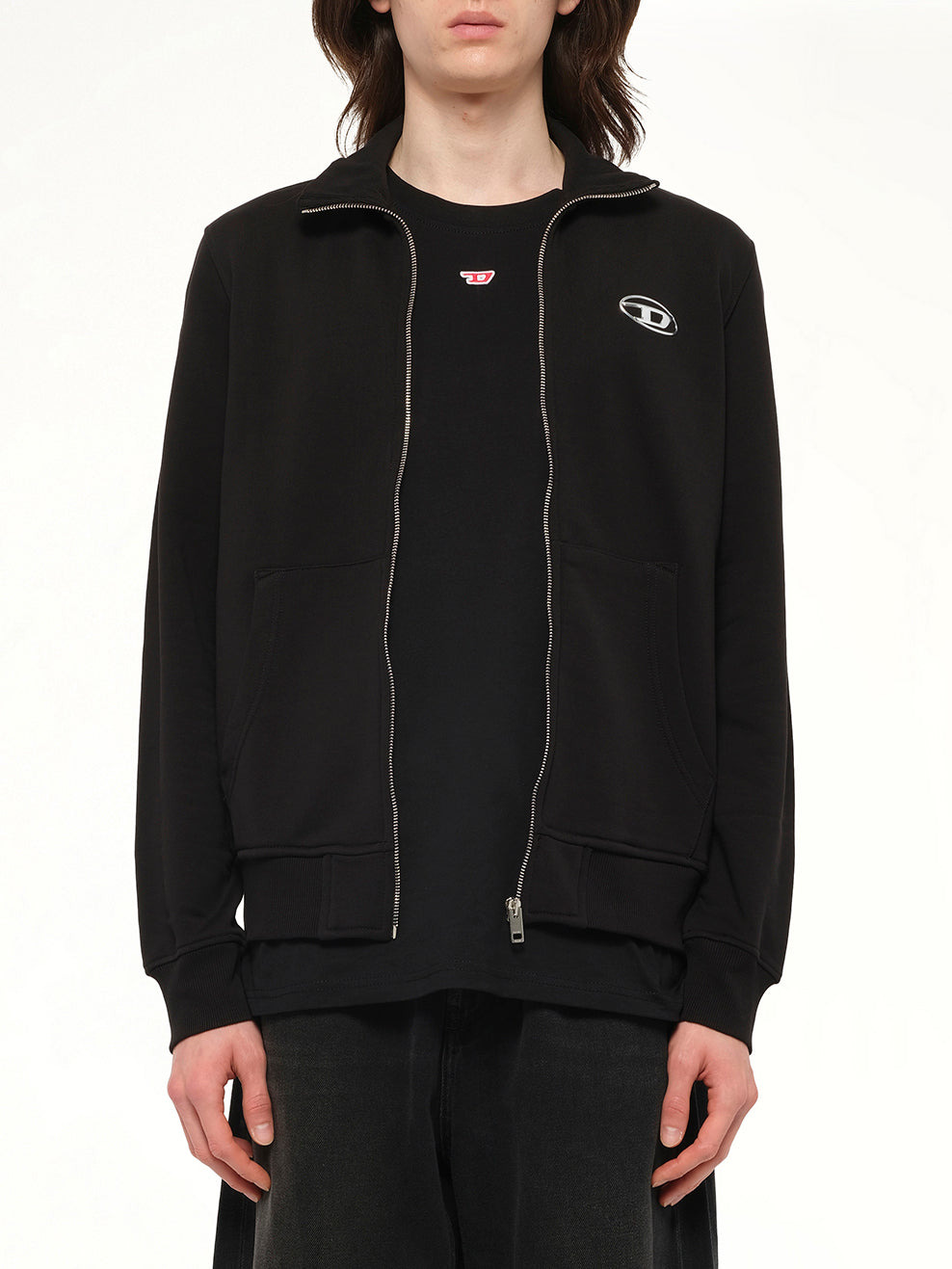 S-GINNI-ZIP-OD Track Jacket in Black - 1