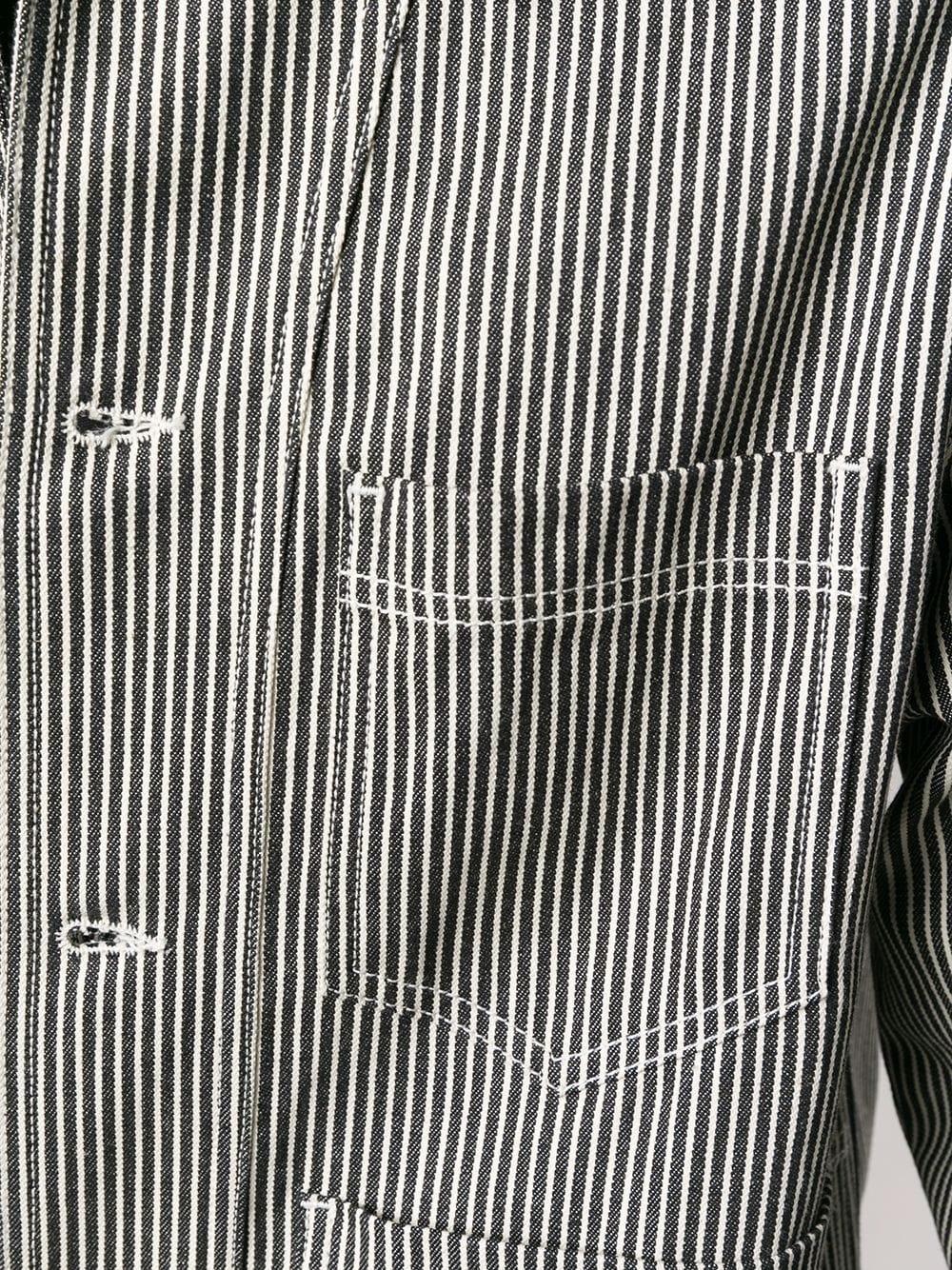 striped shirt jacket - 5