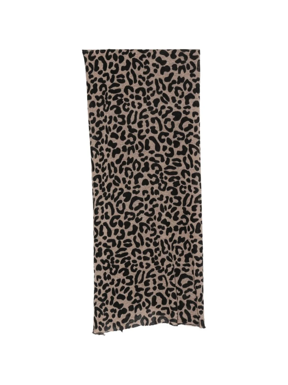 Ayame leopard-print wool scarf - 1
