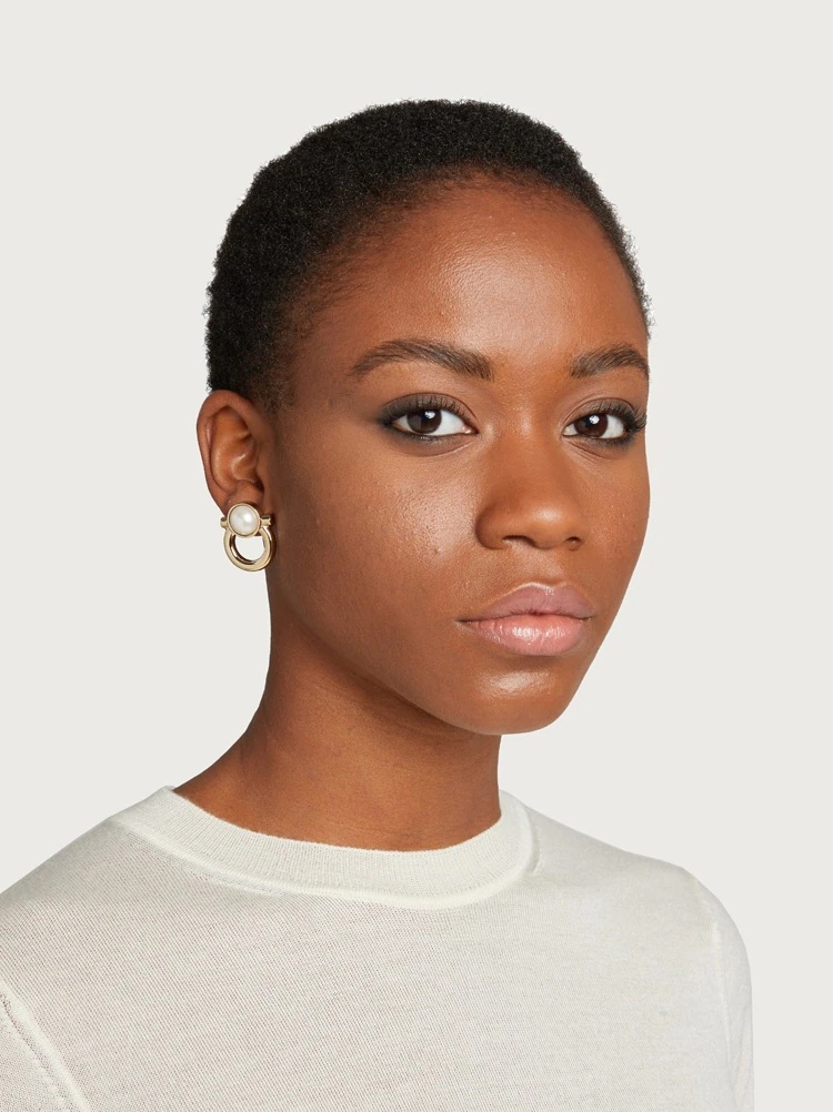 GANCINI EARRINGS WITH PEARLS - 3