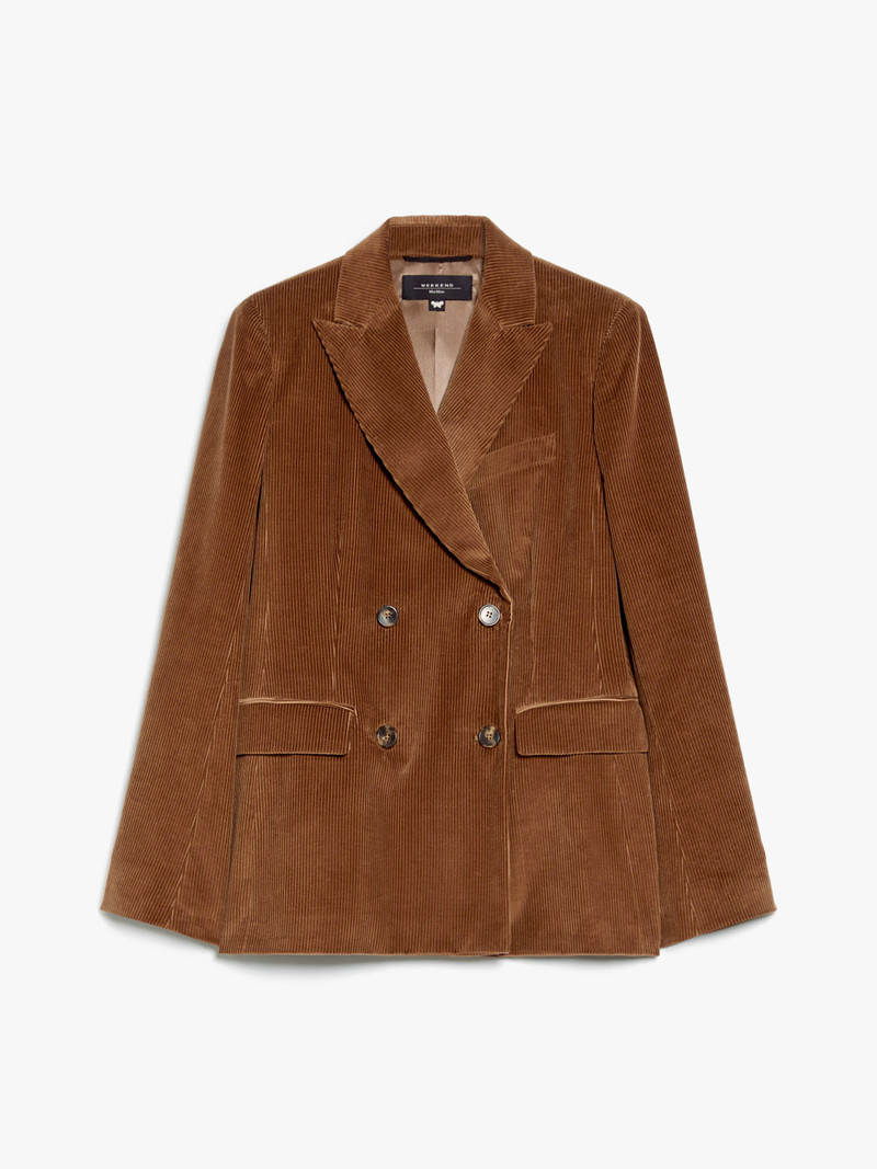 KATANGA Double-breasted velvet blazer 1