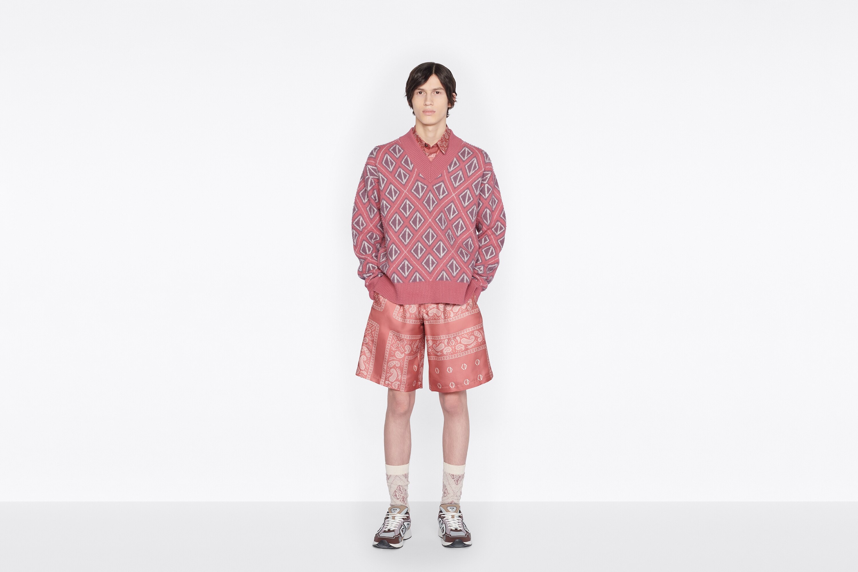 Bermuda Shorts with Bandana Motif - 4