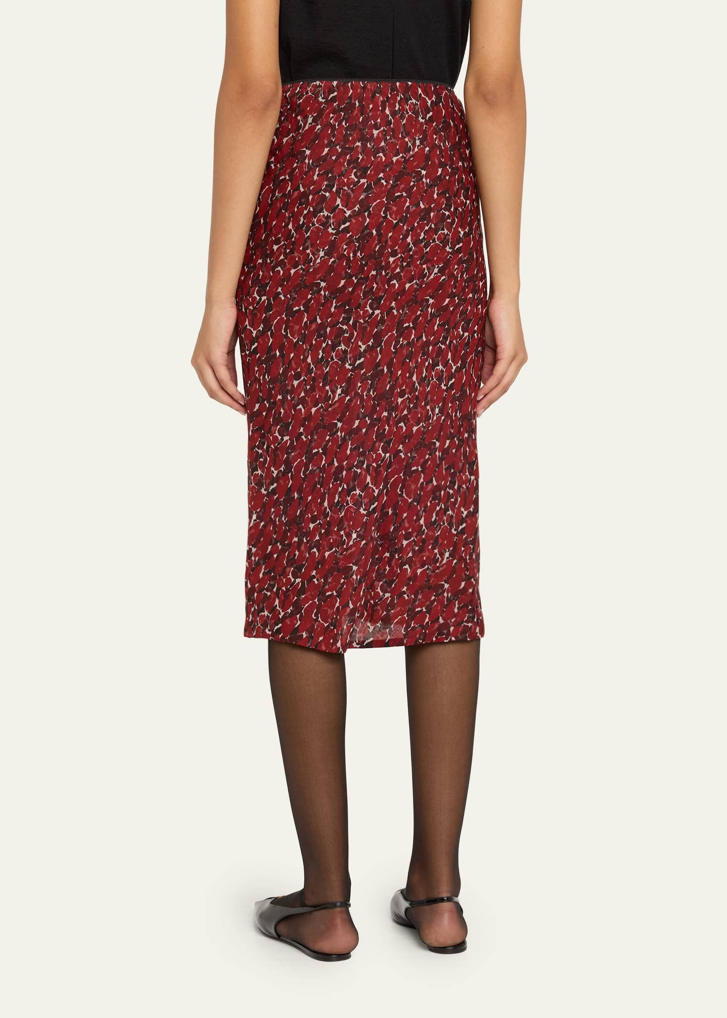 Printed Cotton-Silk Midi Skirt - 3