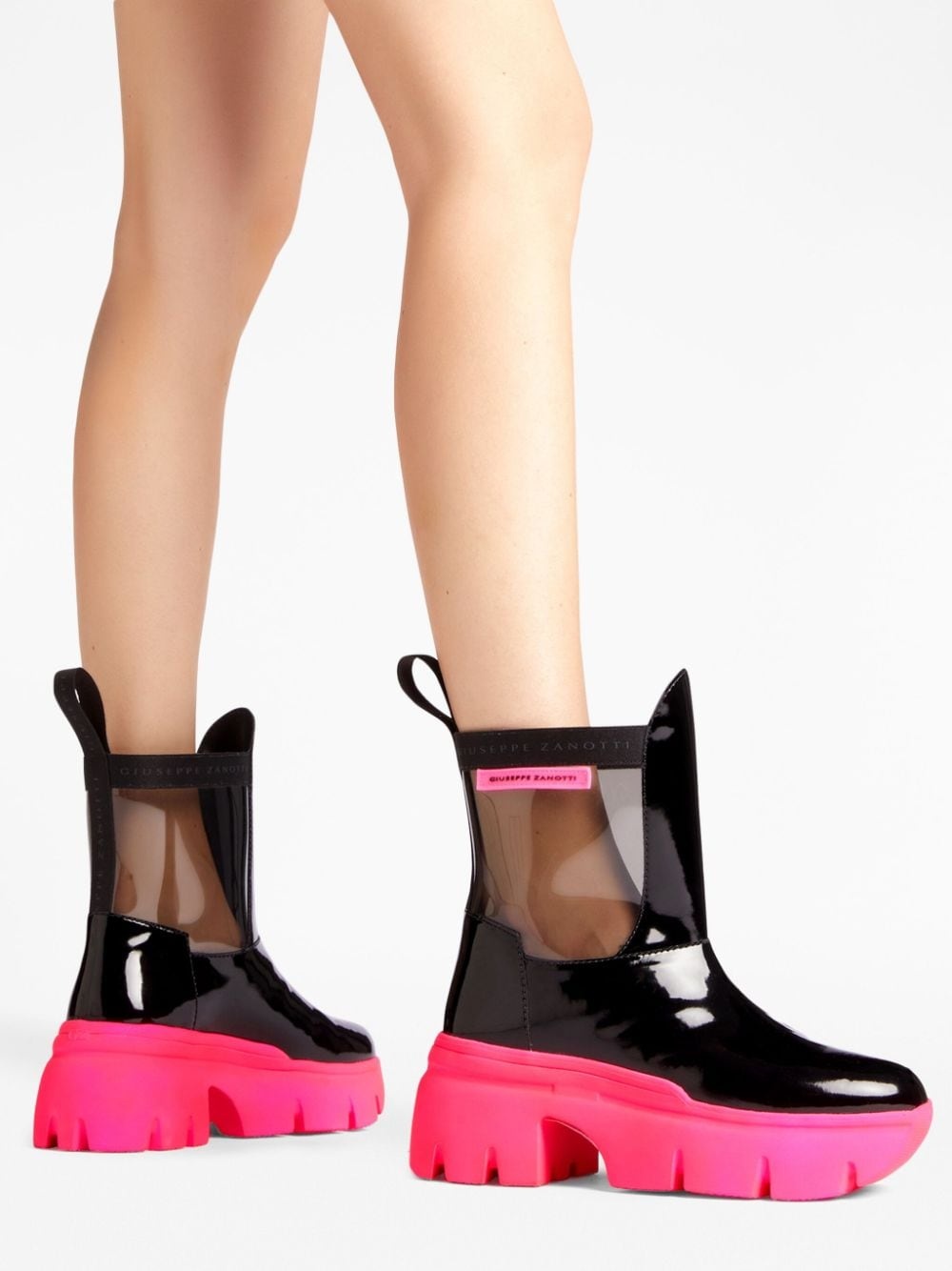 Apocalypse Riot logo-patch boots - 5