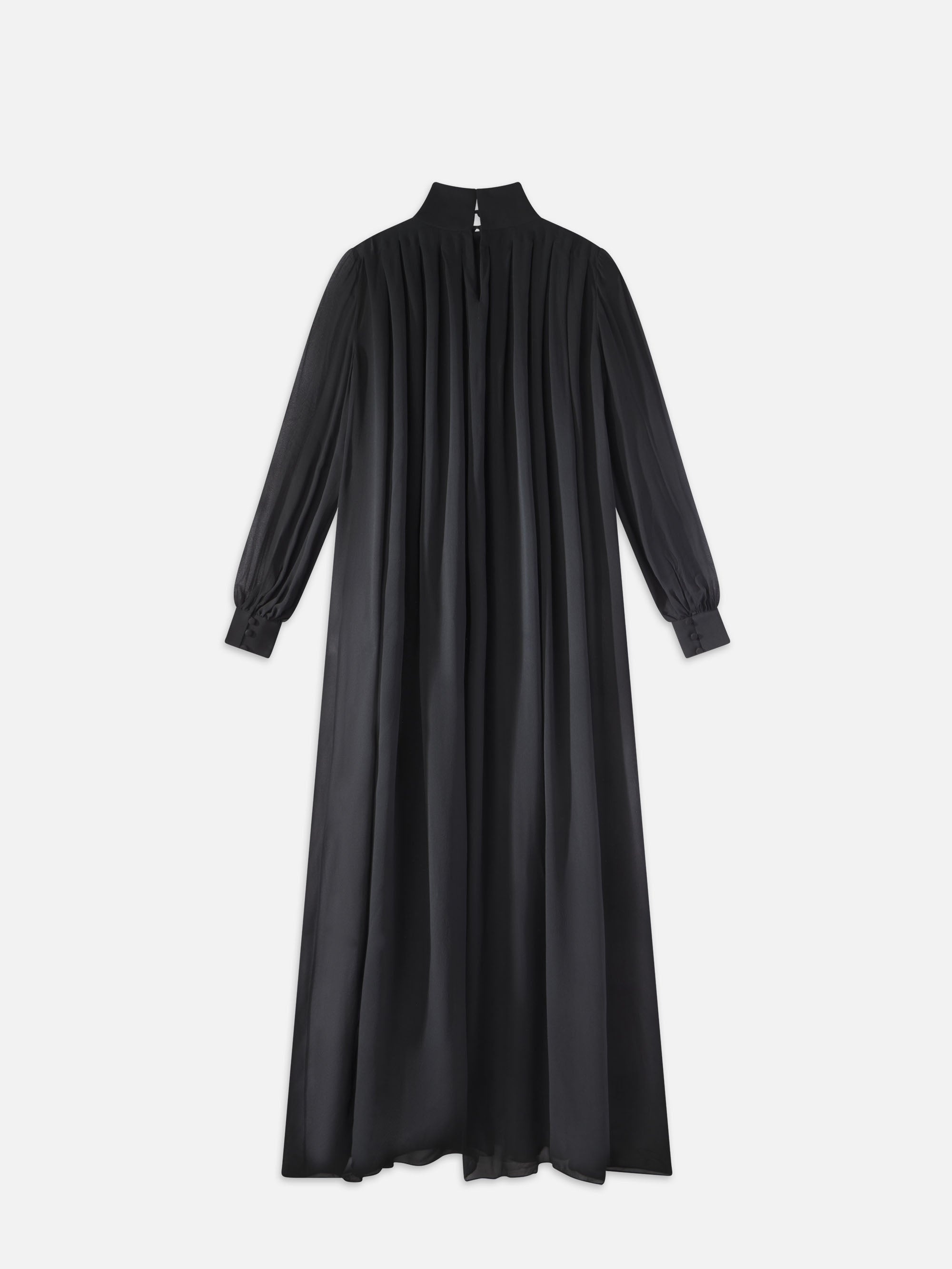 Pleated Column Maxi in Black - 3