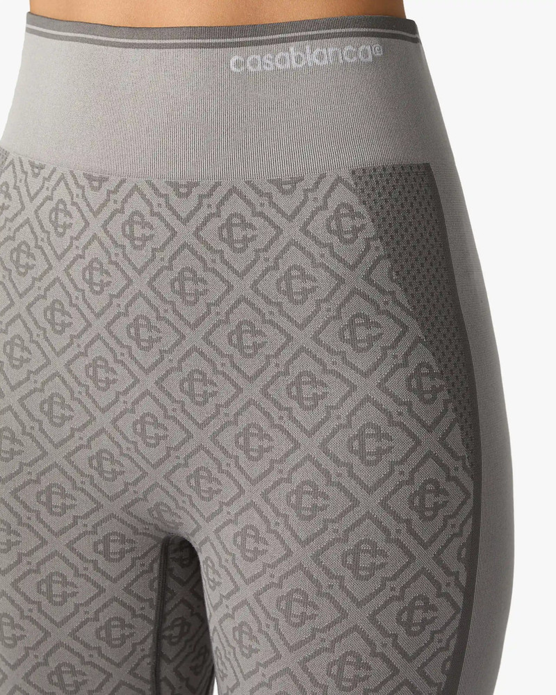 Light Grey Seamless Monogram Leggings 5