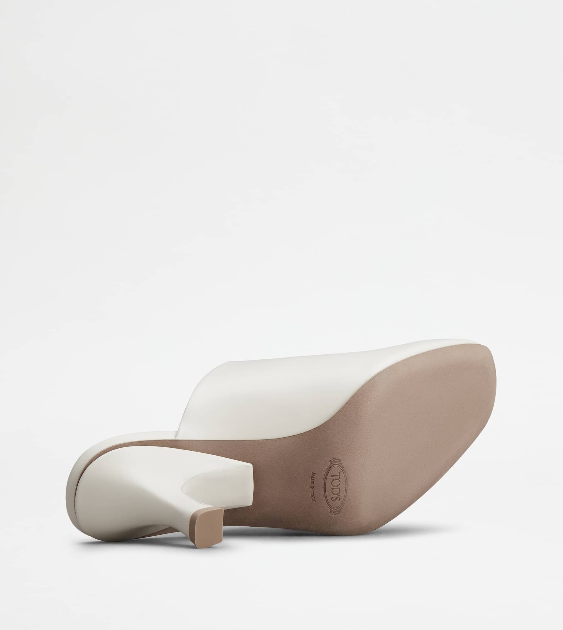 MULES IN LEATHER - WHITE - 5