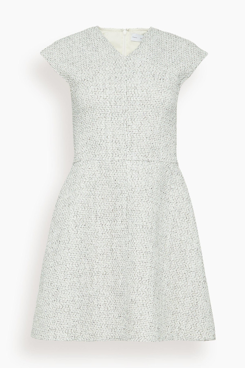 Manon Dress in Tweed Alabaster/Black - 1