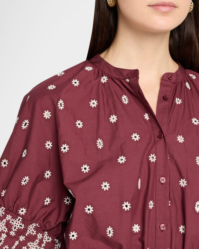 Kaylani Embroidered Mini Shirtdress 5