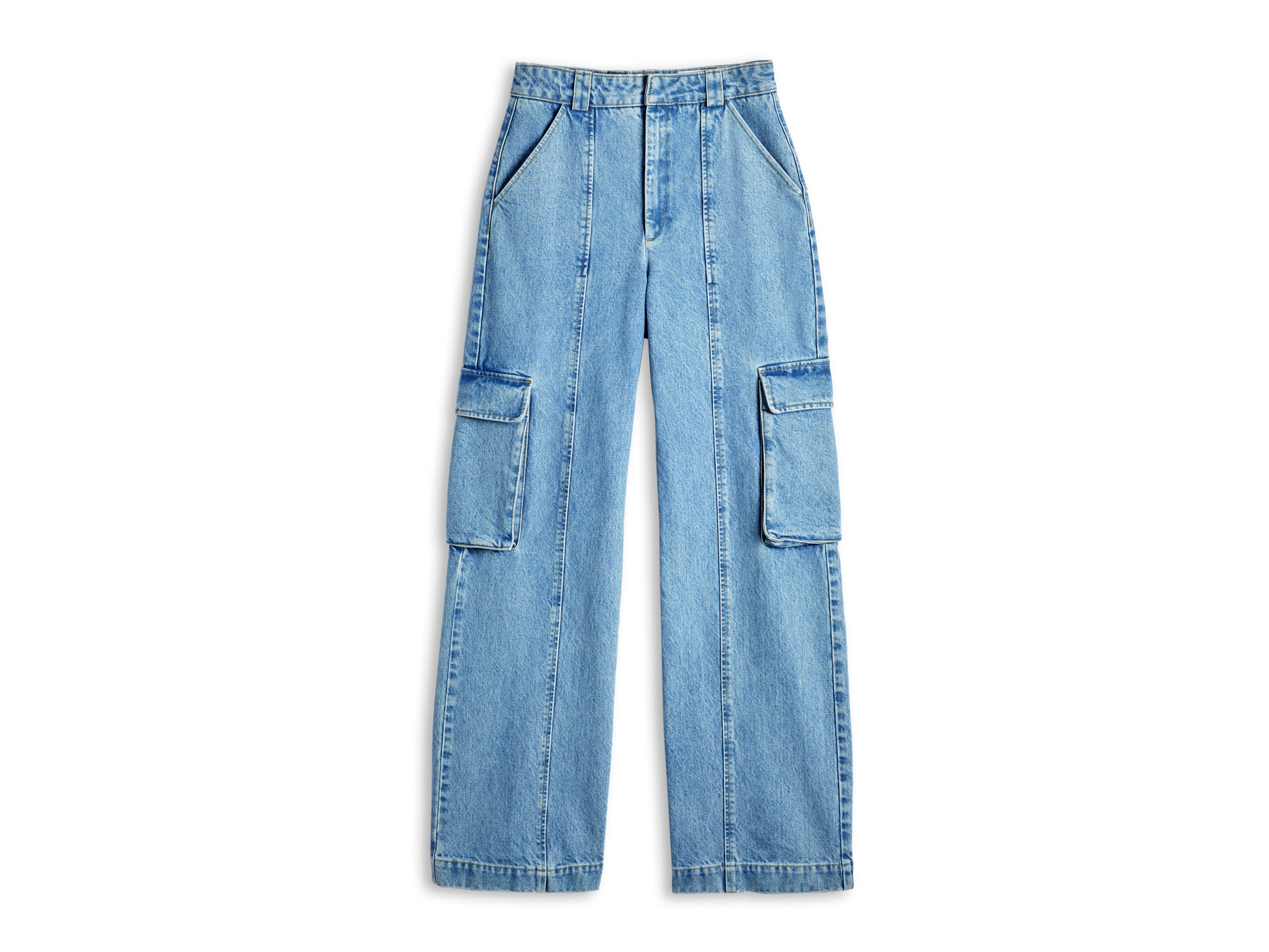 Patch Denim Cargo Trousers - 1