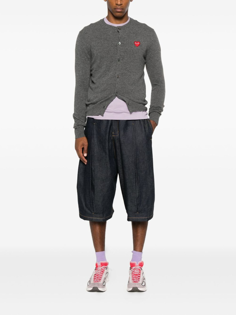 Comme des Garçons PLAY logo heart-emblem cardigan outlook