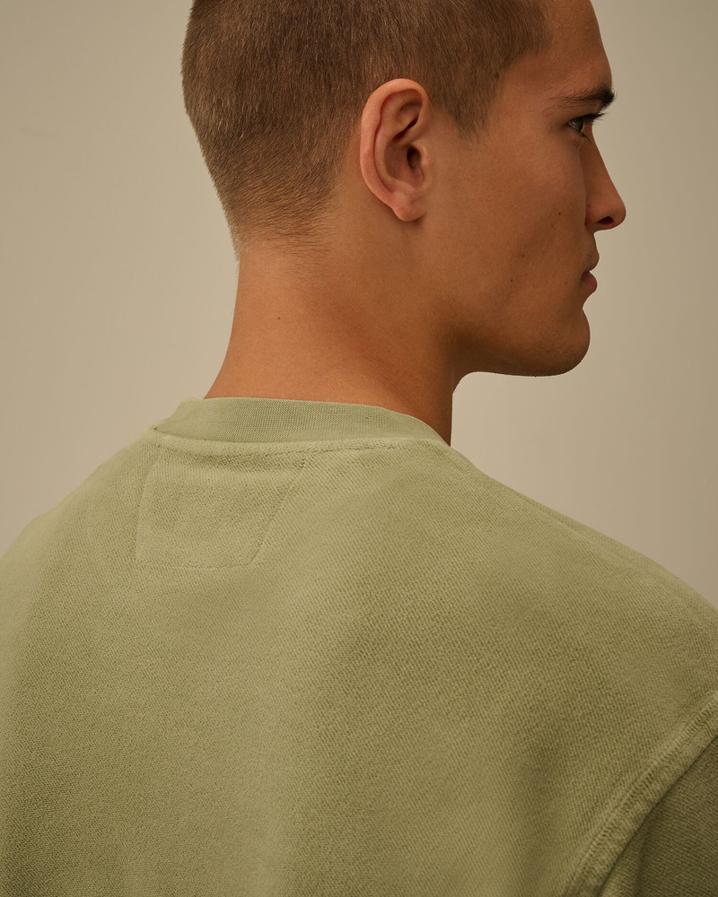 Brushed Emerized Diagonal Fleece Crewneck Sweatshirt 6