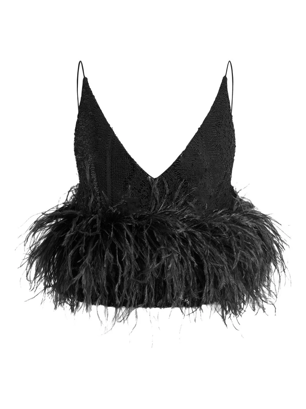 lace feather poppy top - 1