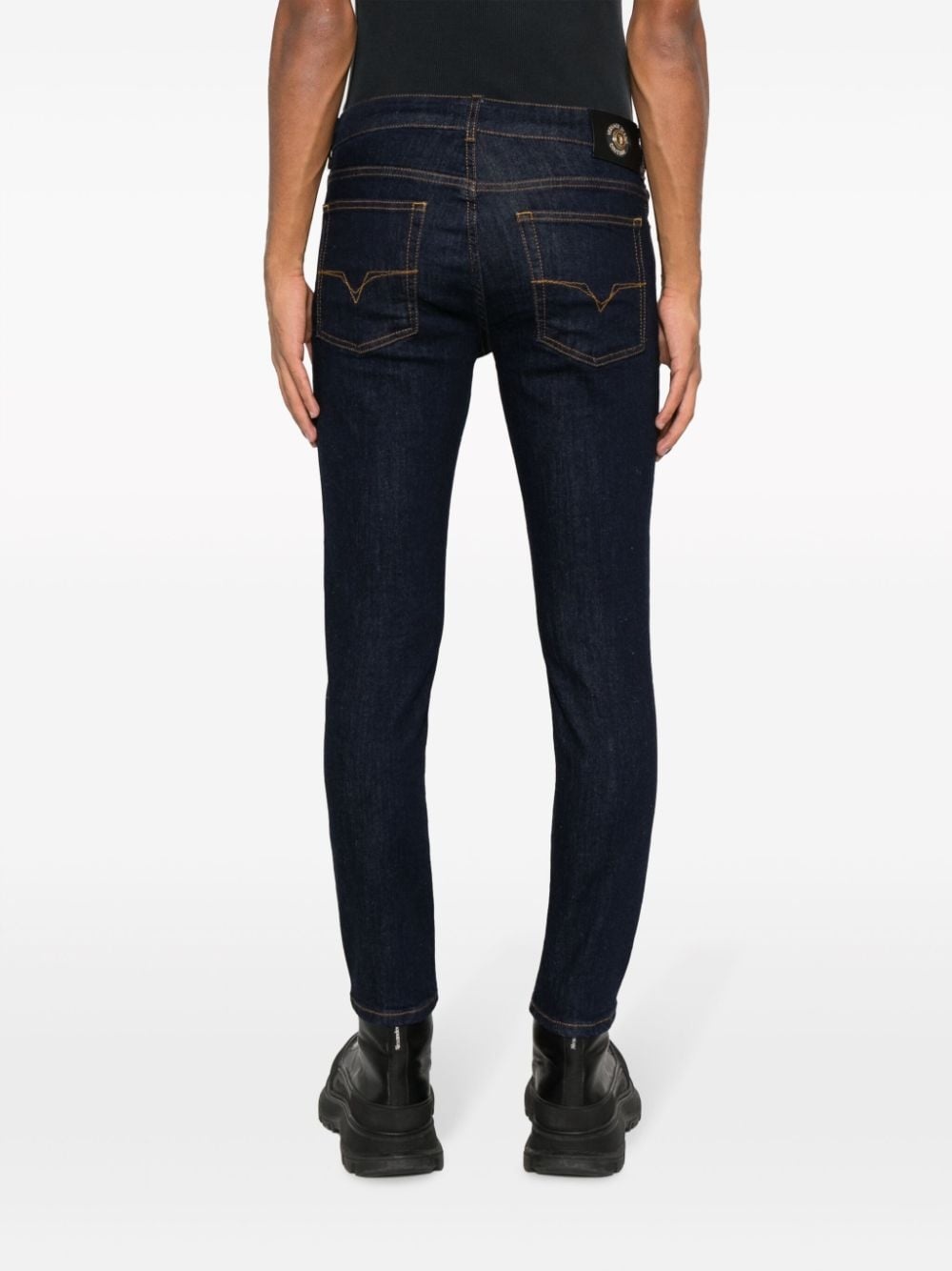 logo-patch skinny jeans - 4