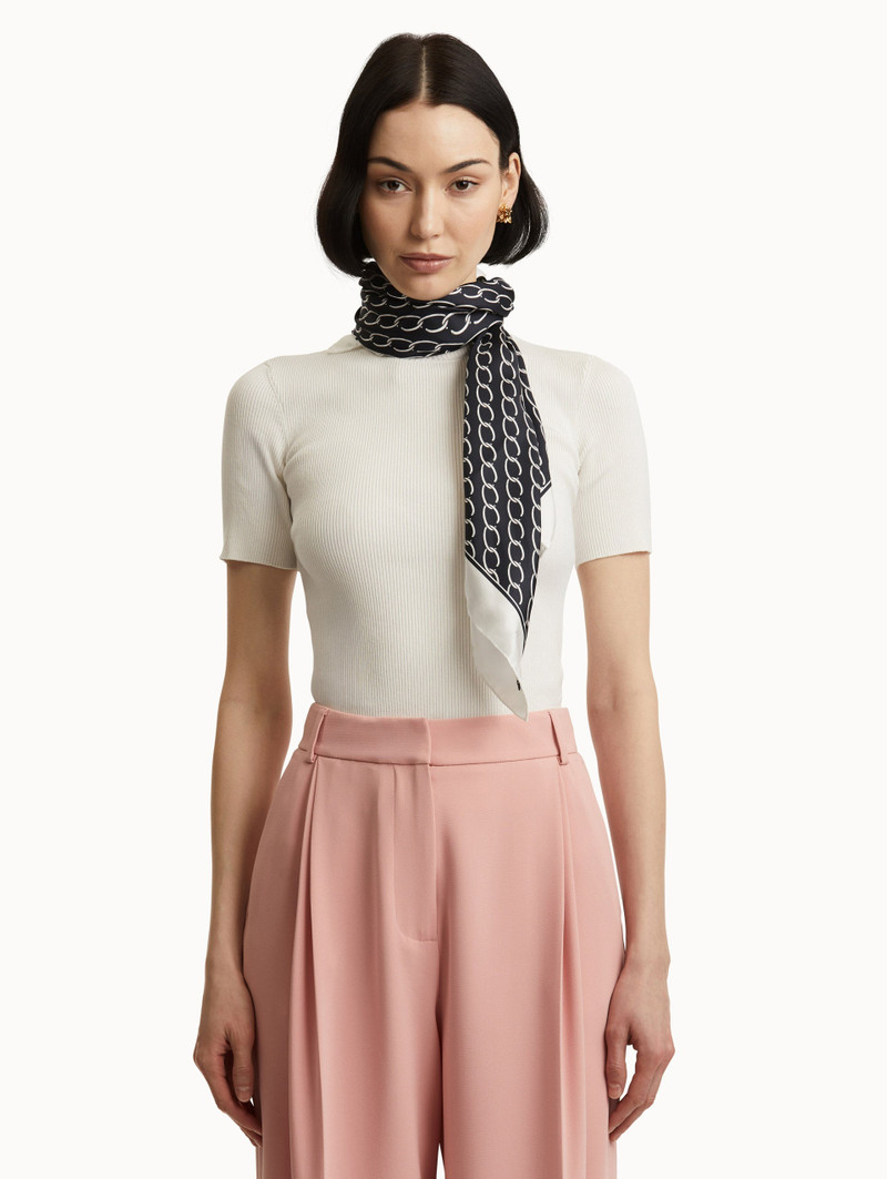 Oscar de la Renta OSCAR CHAIN-LINK SILK SCARF outlook