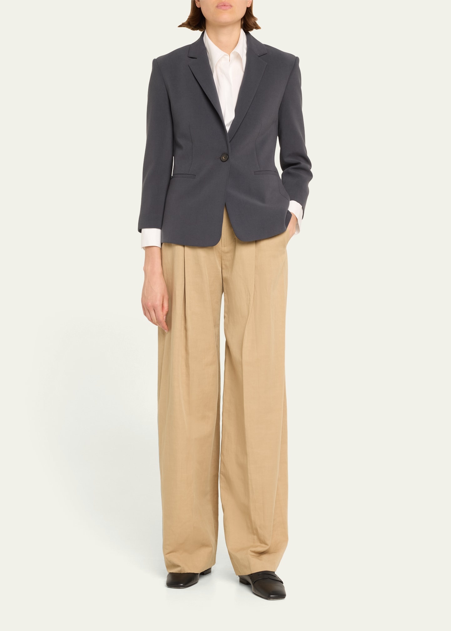 High-Waist Tailored Wide-Leg Pants - 2