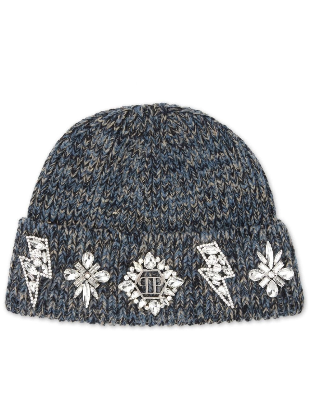 brooch-detail beanie - 1