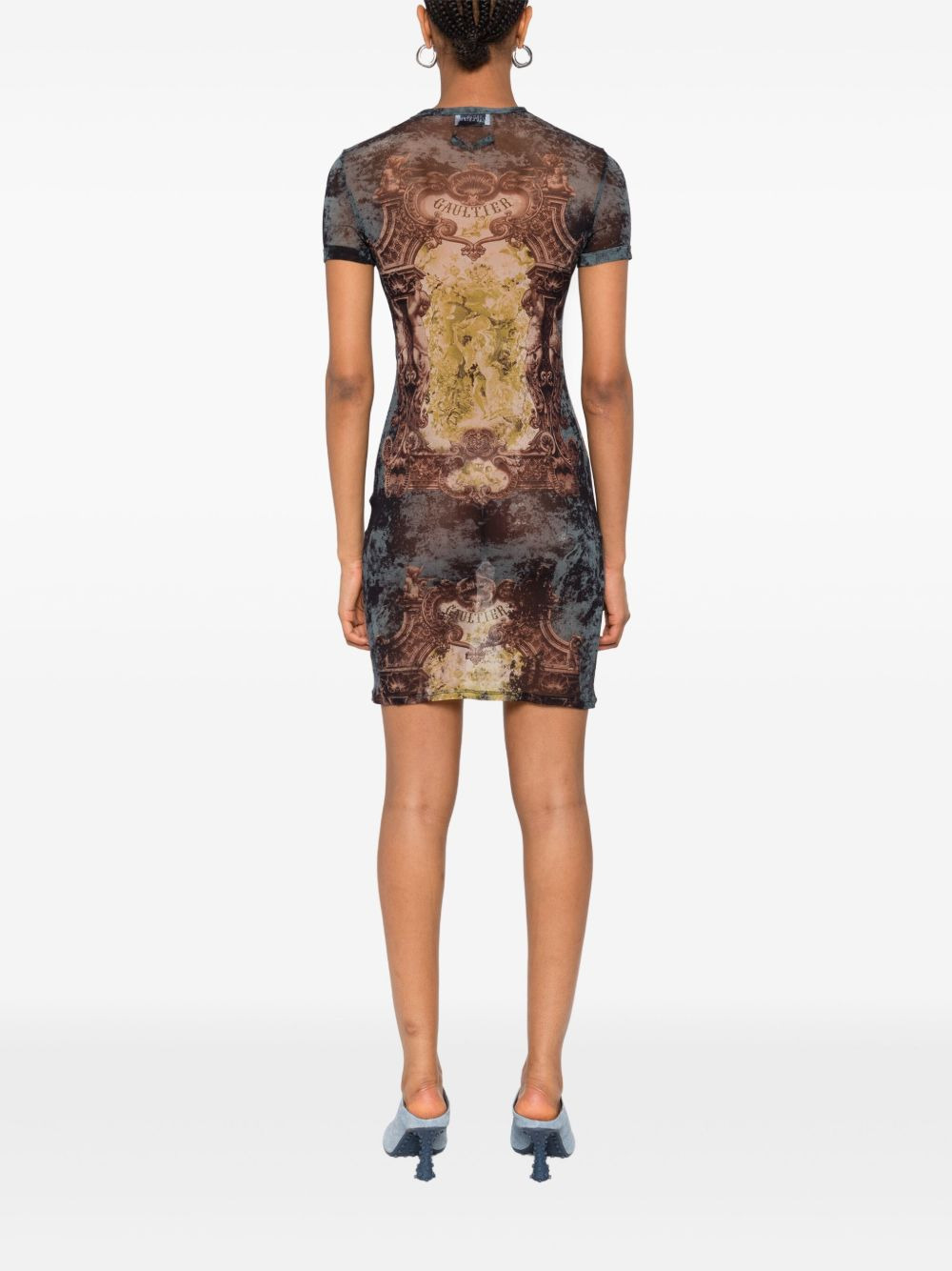 Médaillon print dress - 4