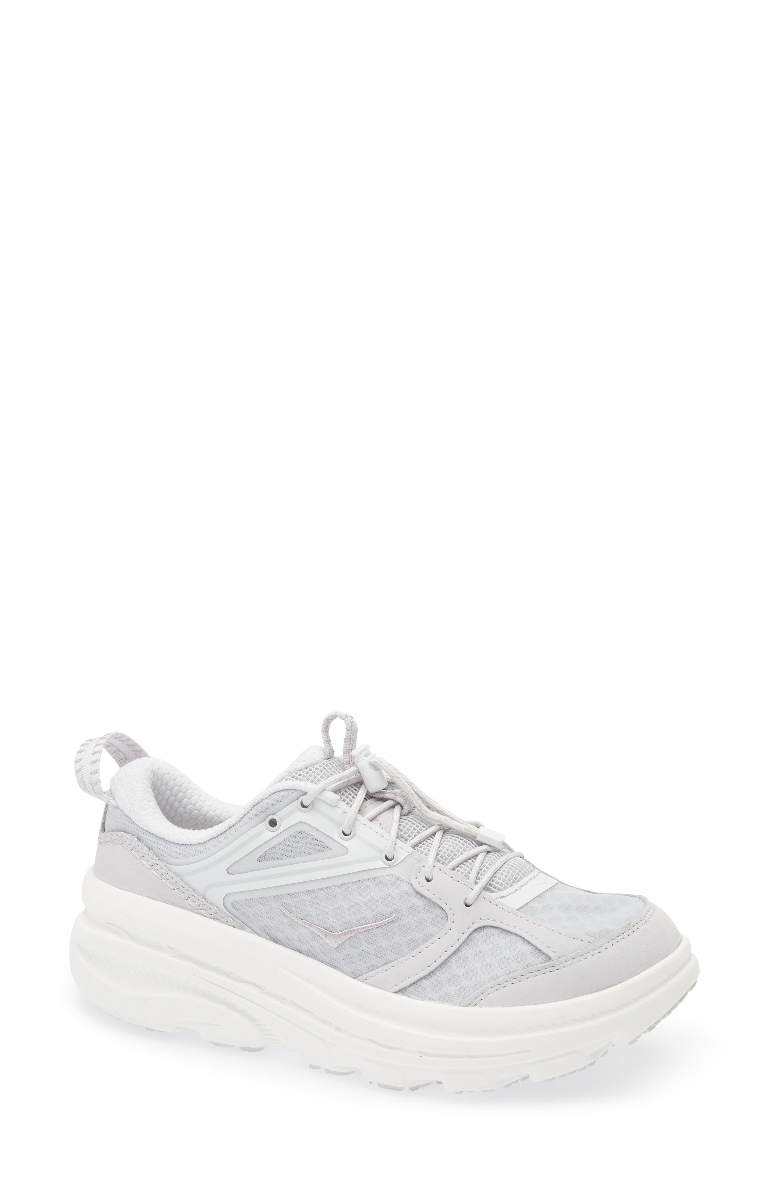 HOKA Gender Inclusive Bondi 9 Running Shoe in Cosmic Grey /White at Nordstrom - 1