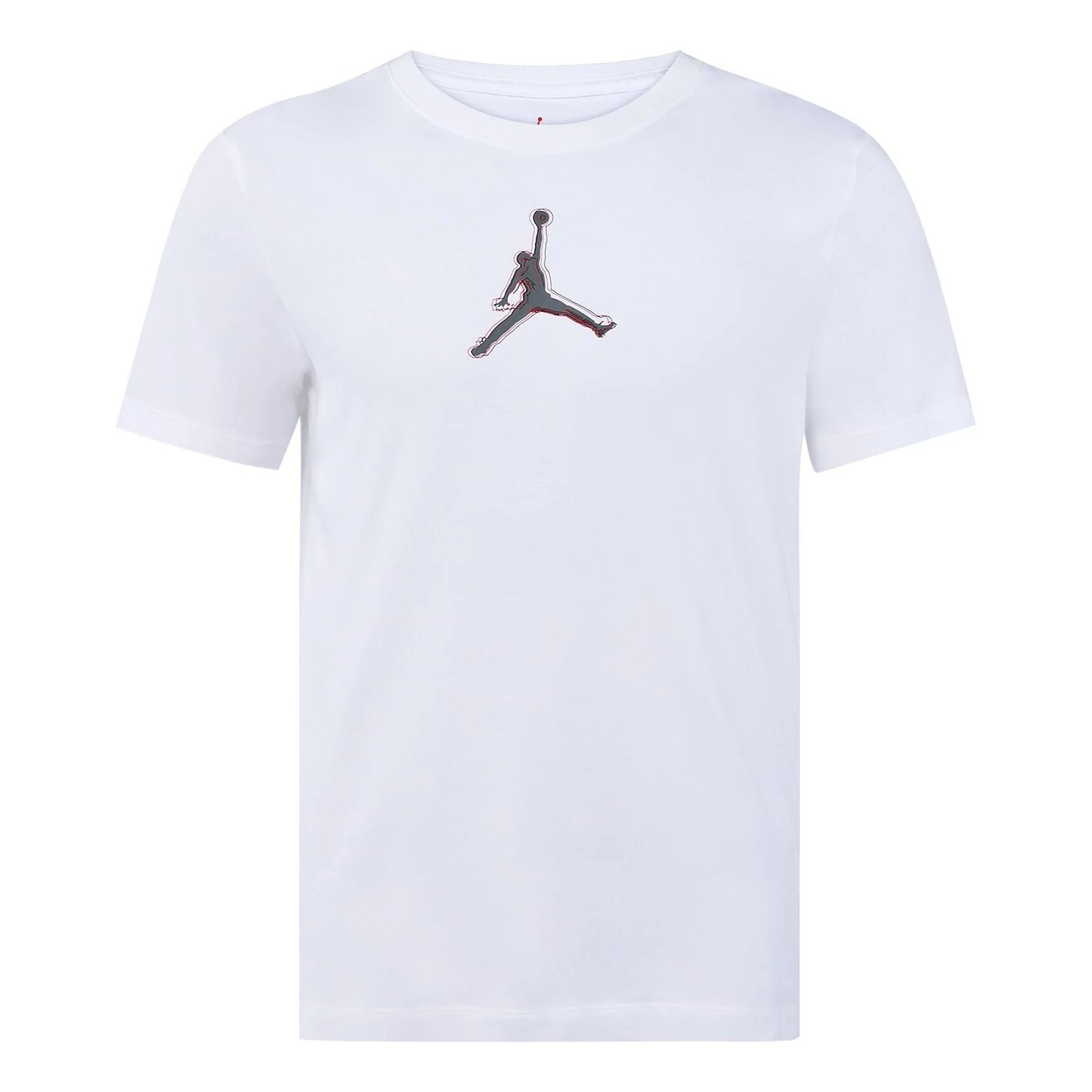 Men's Air Jordan Dri-FIT 3D Logo Funny Printing Knit Quick Dry Short Sleeve White T-Shirt CZ8088-100 - 1