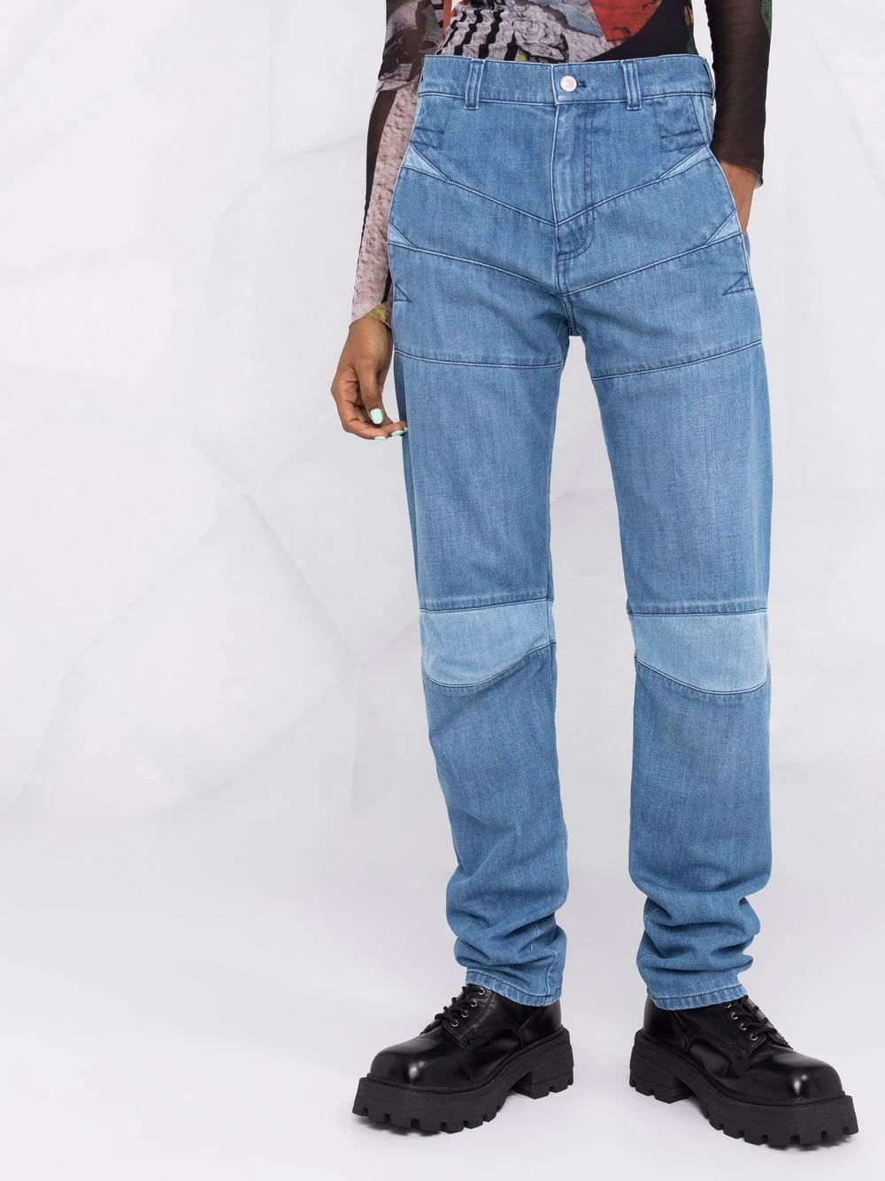 high-rise straight jeans - 5