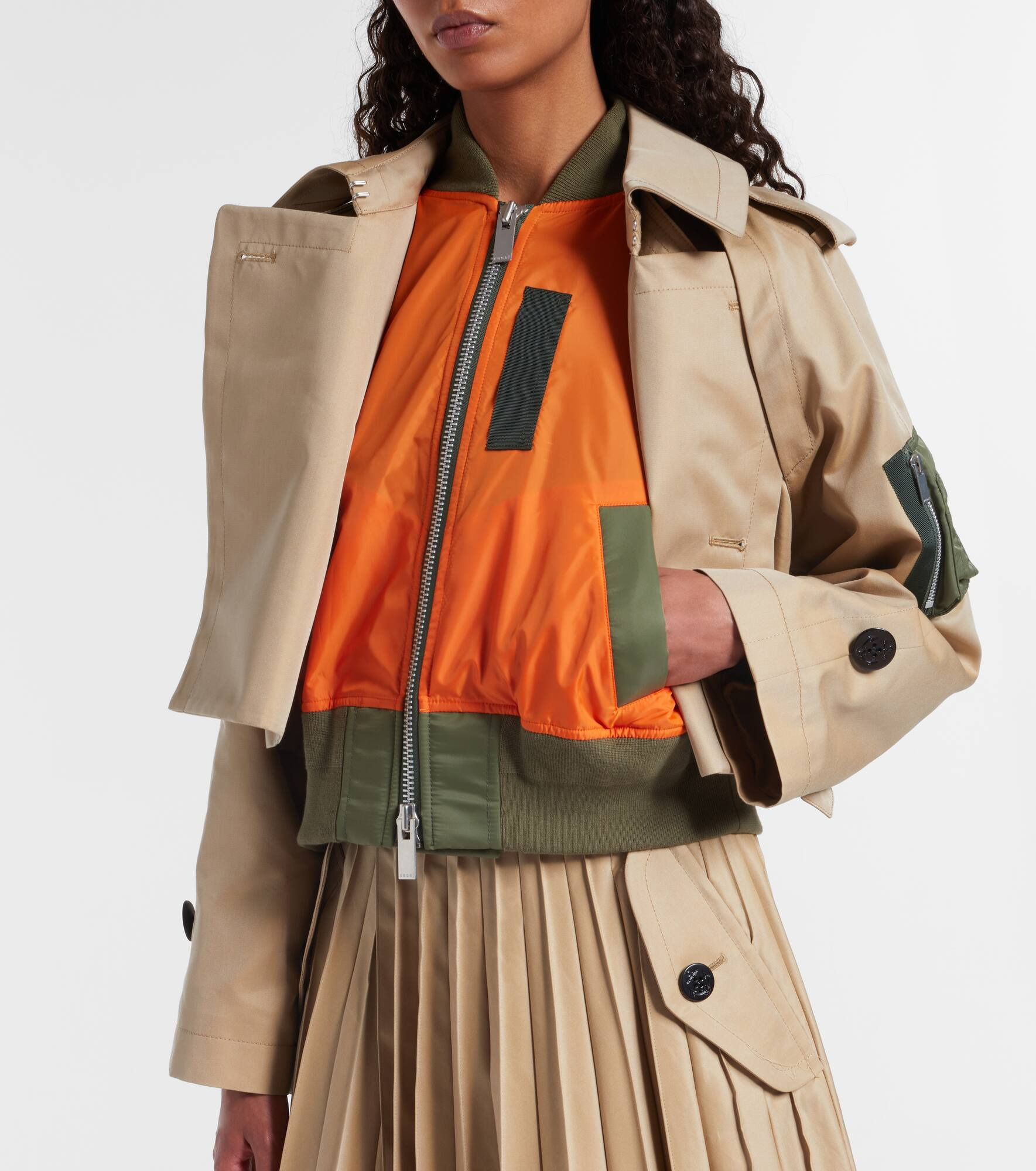 Cotton-blend gabardine and twill jacket - 7