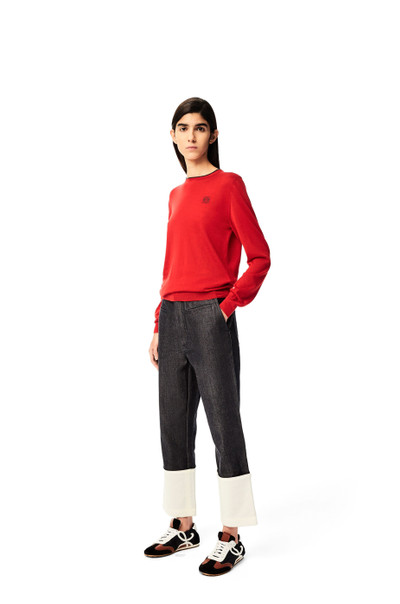 Loewe Anagram embroidered crewneck sweater in cashmere outlook