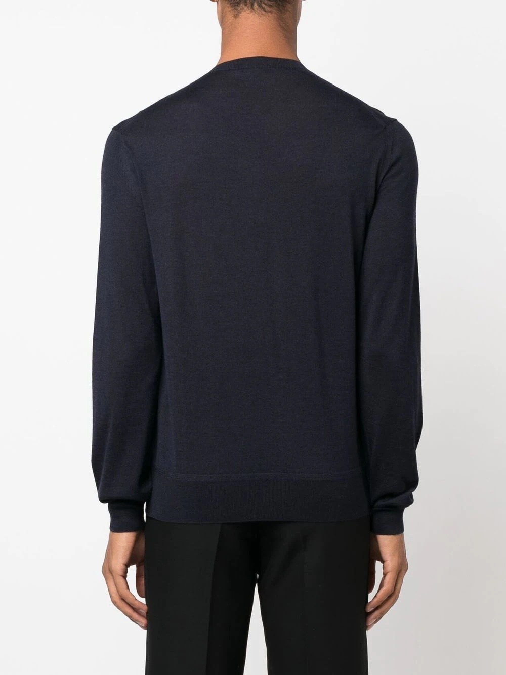 crew neck cashmere-silk jumper - 4