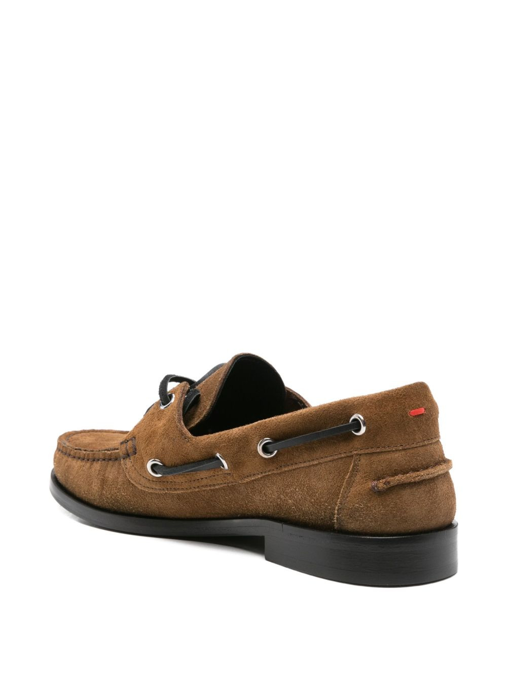 suede lace-up boat shoes - 3