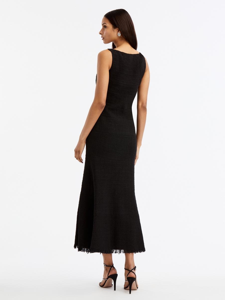 TWEED FLARE TEA LENGTH DRESS - 2