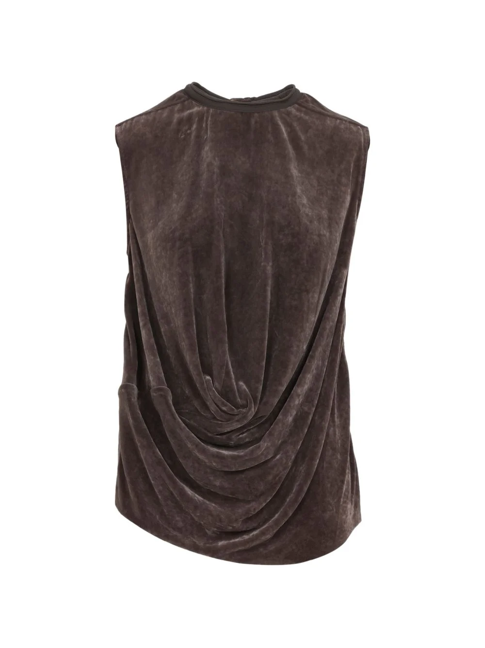 draped sleeveless top - 1